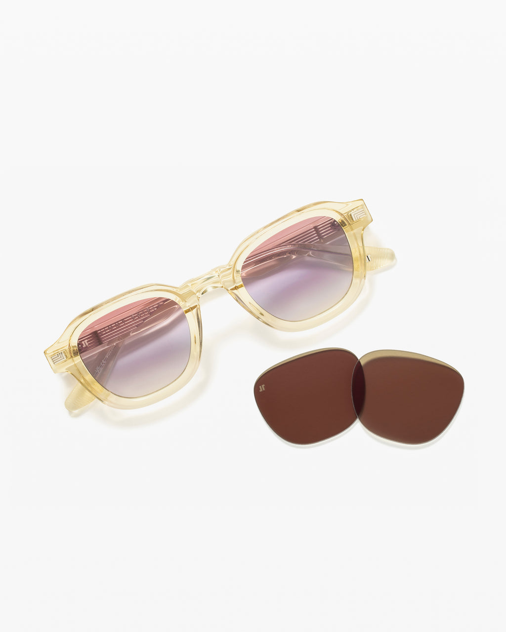 The Napoli JF Colors Square Men's Sunglasses in Yellow