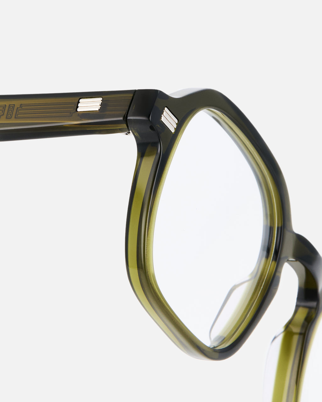 The Ezra Rechteckig Herrenbrillen in Grün