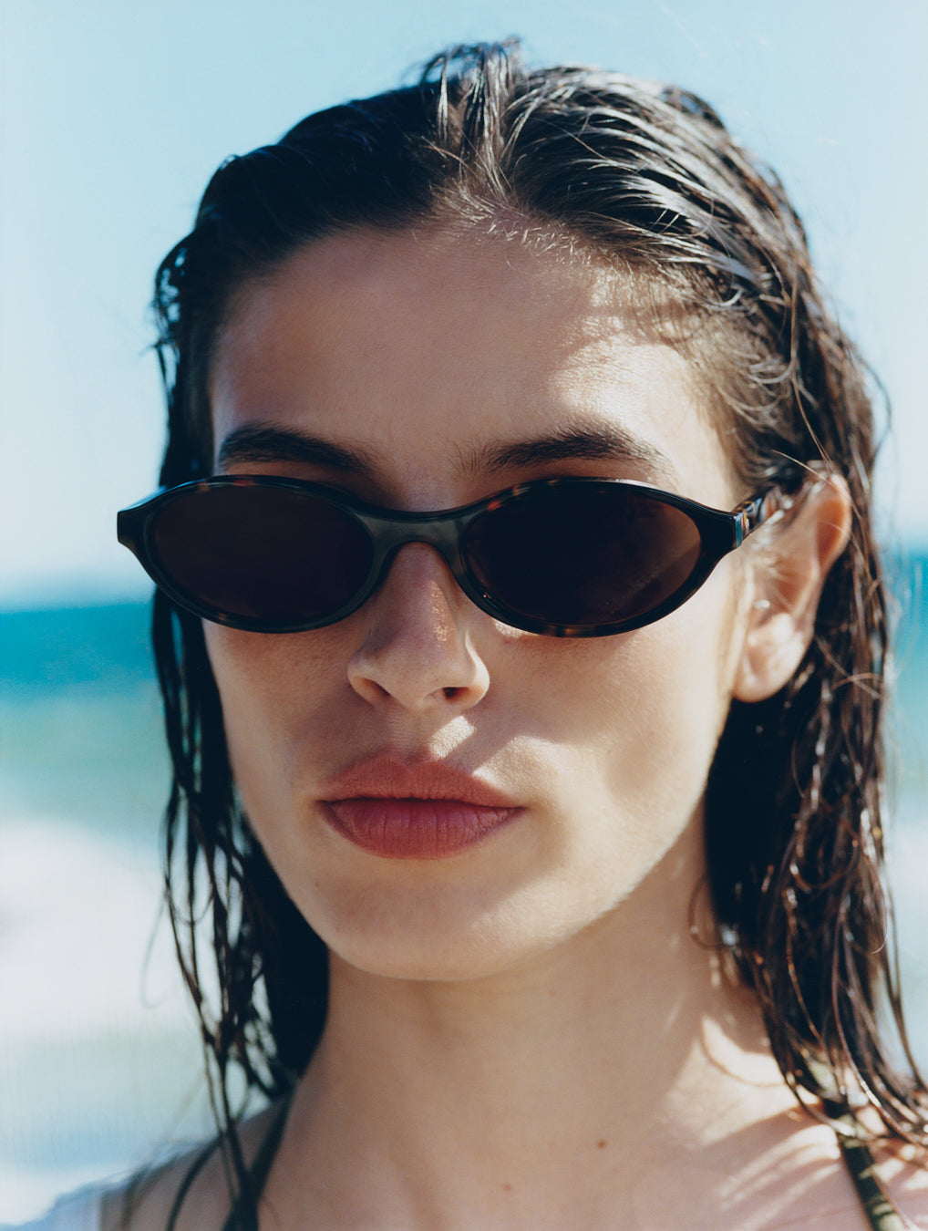 The Meg Oval Women's Sunglasses in Dark Tortoise