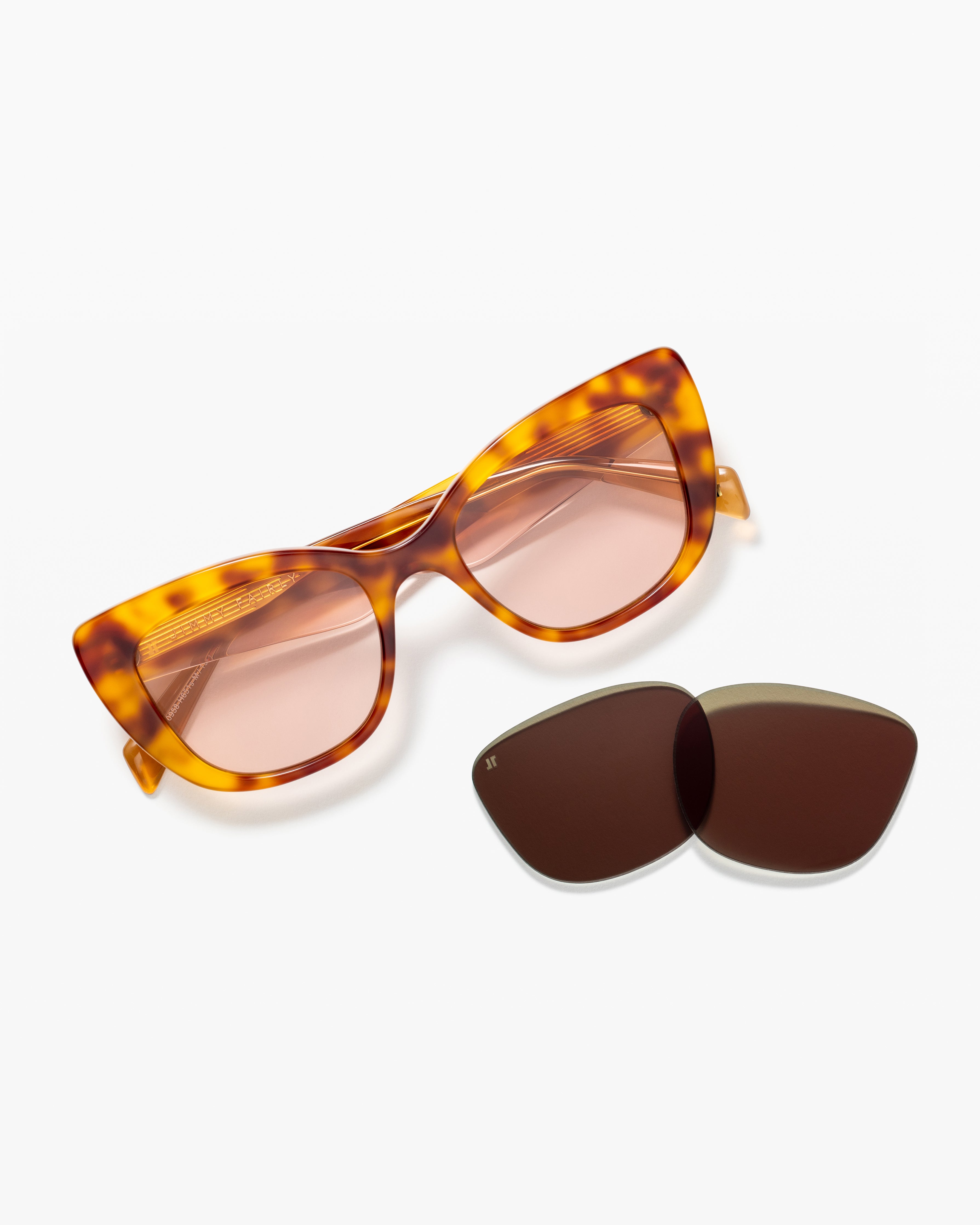 The Elo JF Colors Butterfly Women's Sunglasses in Light Tortoise