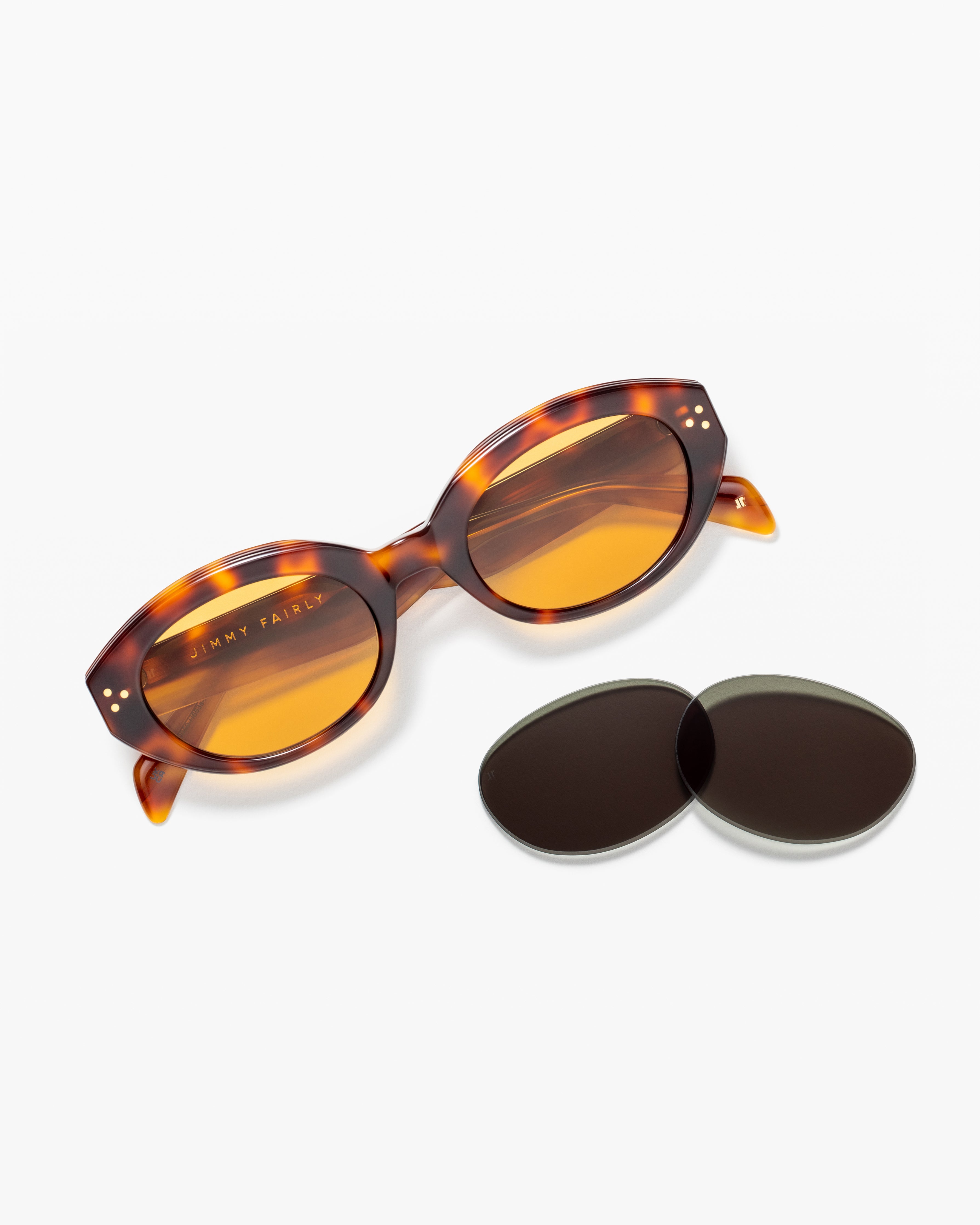 The Vivi JF Colors Oval Women's Sunglasses in Dark Tortoise
