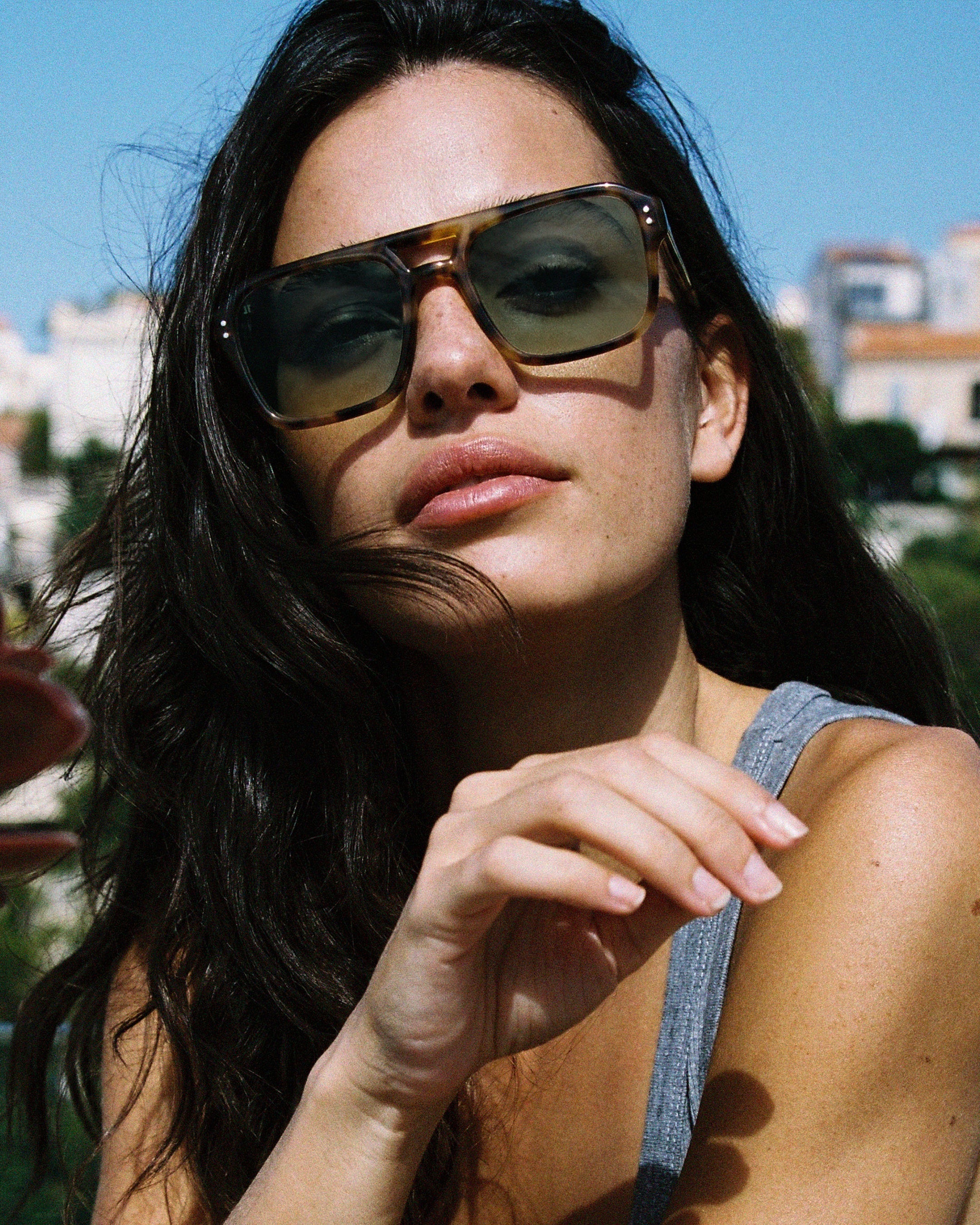 The Alex Aviator Women's Sunglasses in Dark Tortoise