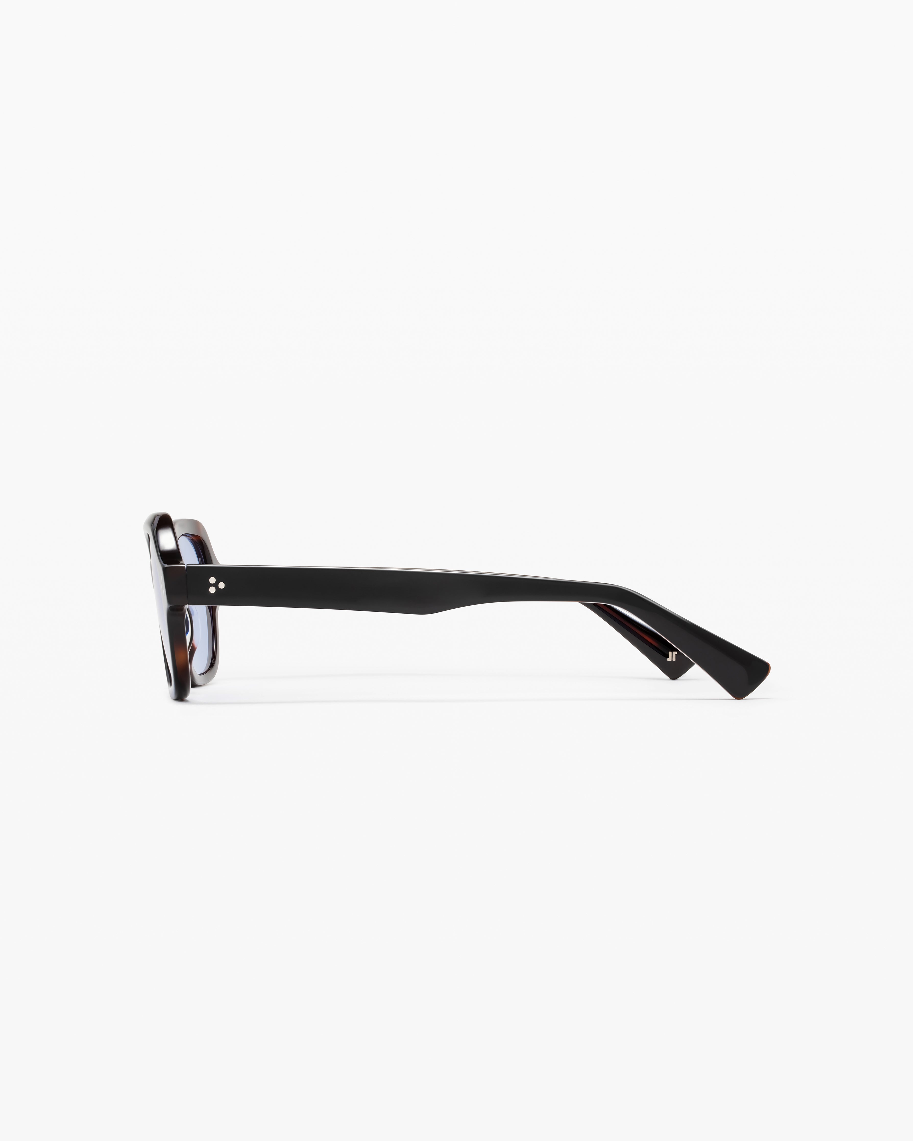 The Cam Rectangular Women's Sunglasses in Black and blue