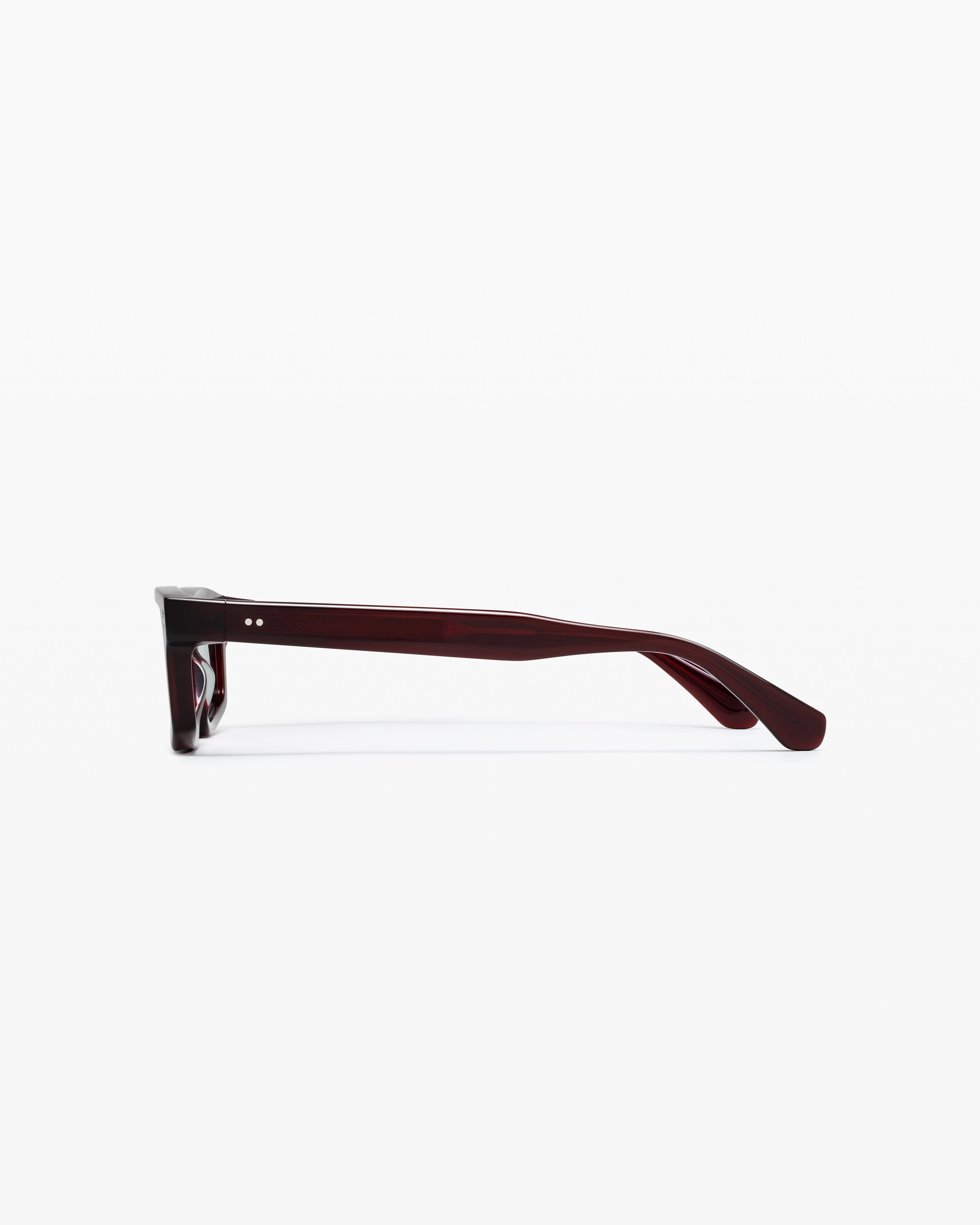 The Uly Rectangular Men's Sunglasses in Burgundy