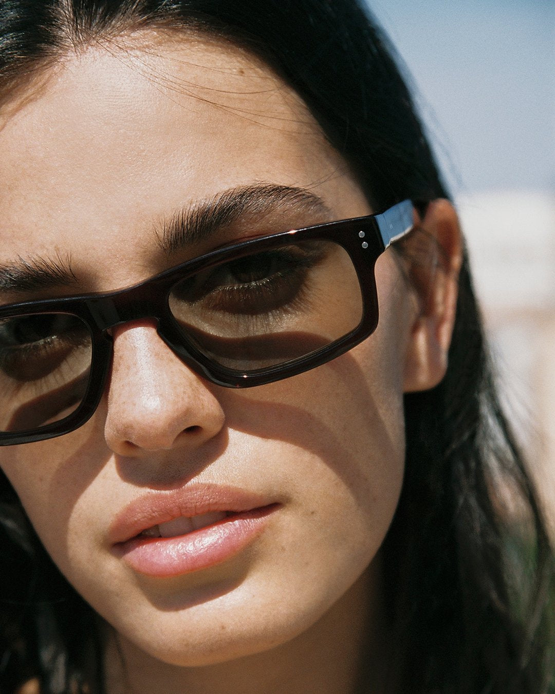 The Uly Rectangular Men's Sunglasses in Burgundy