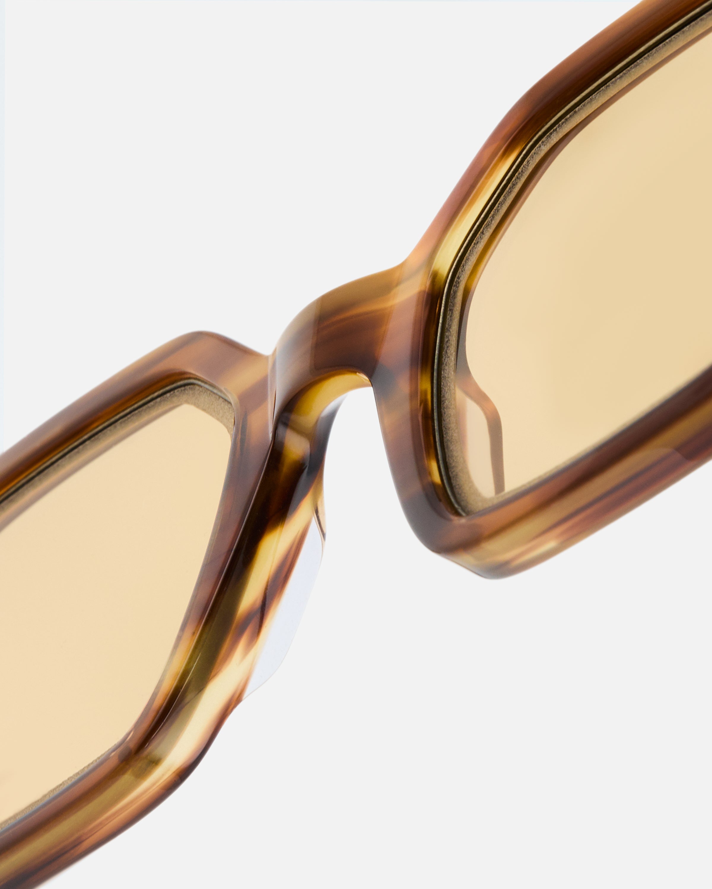 The Miky Hexagonal Men's Sunglasses in Brown