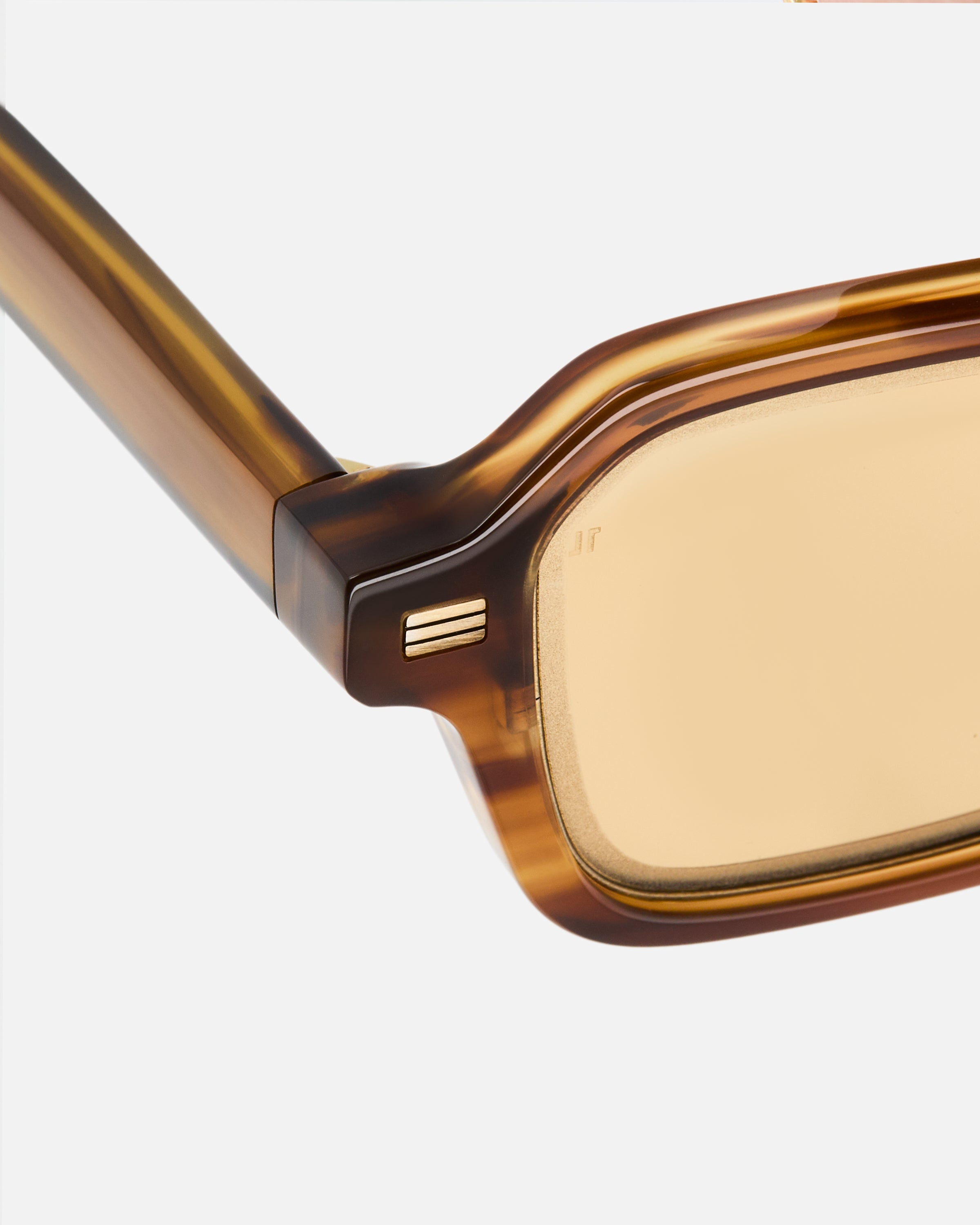 The Miky Hexagonal Men's Sunglasses in Brown