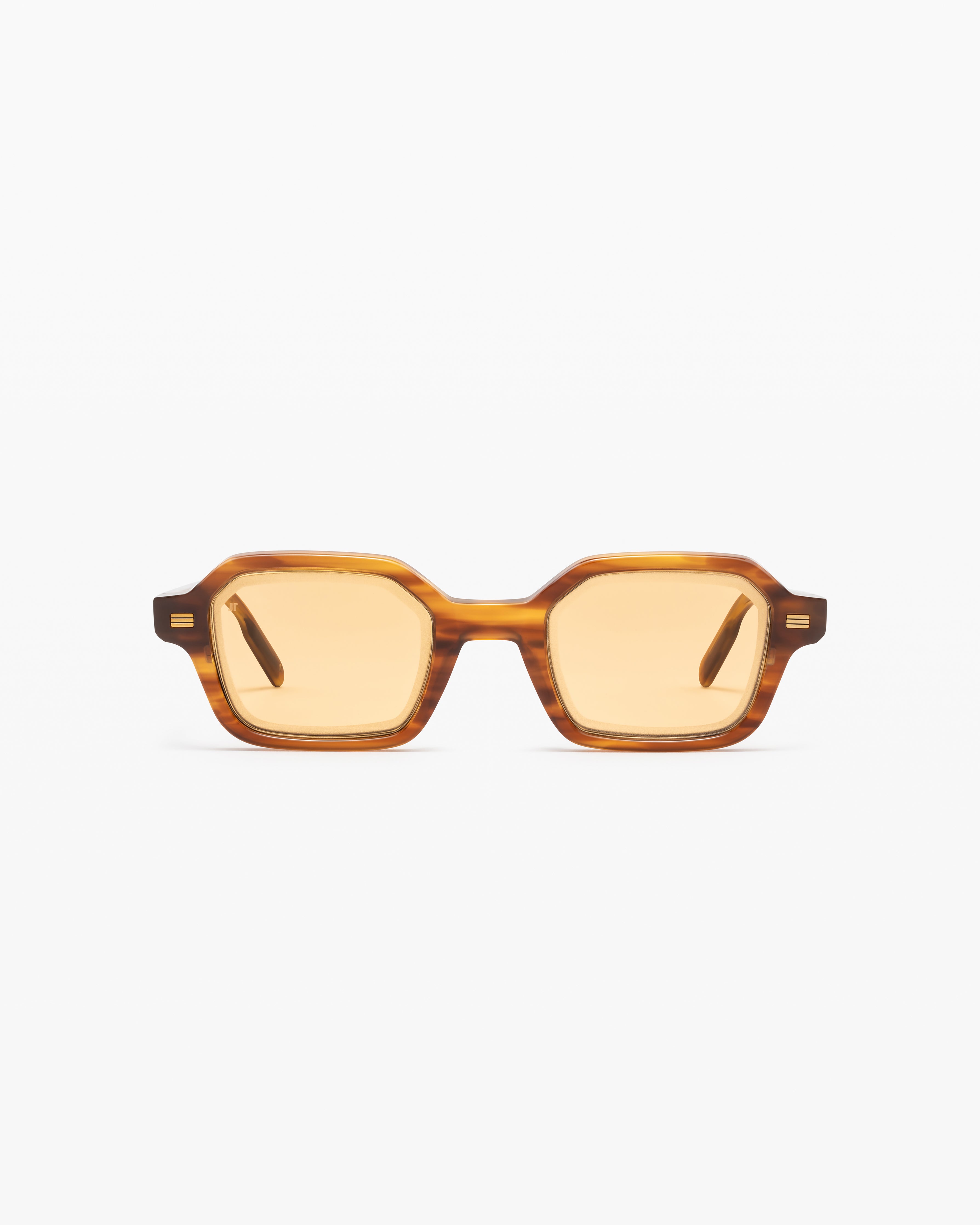 The Miky Hexagonal Men's Sunglasses in Brown