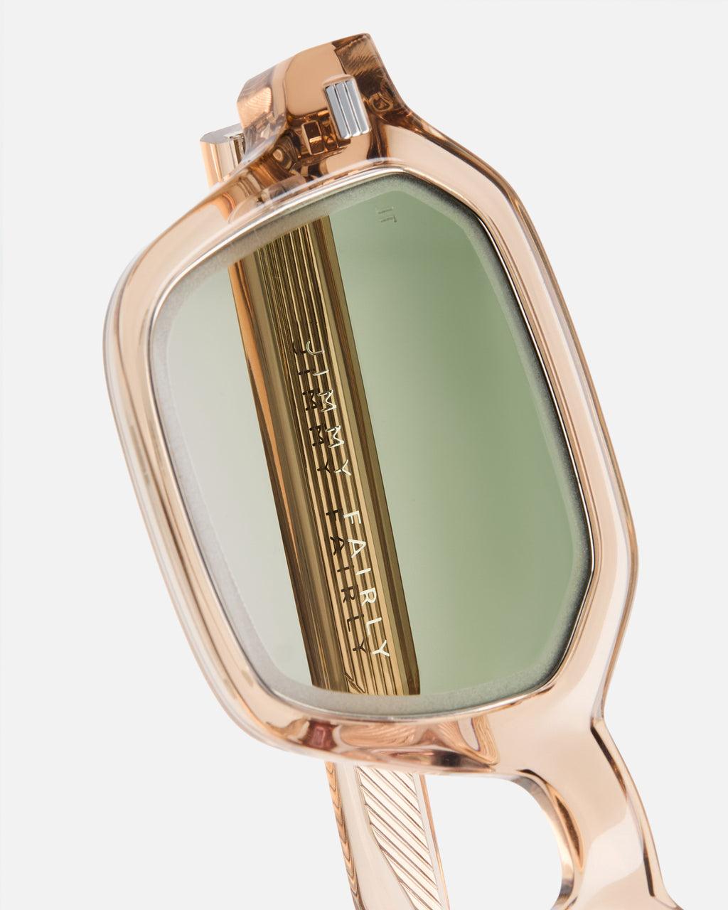 La Miky Hexagonal Lunettes de Soleil pour homme in Crème