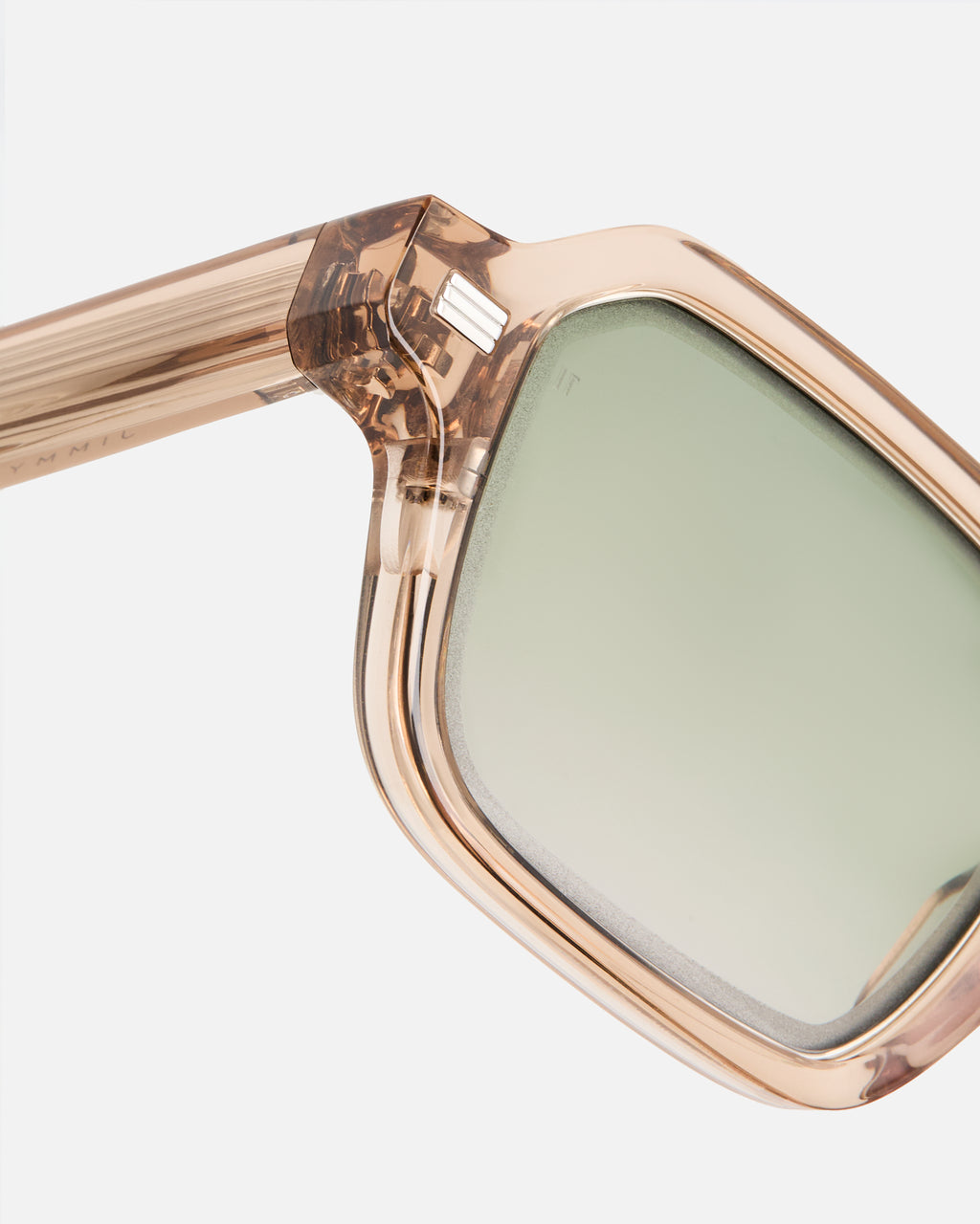 La Miky Hexagonal Lunettes de Soleil pour homme in Crème