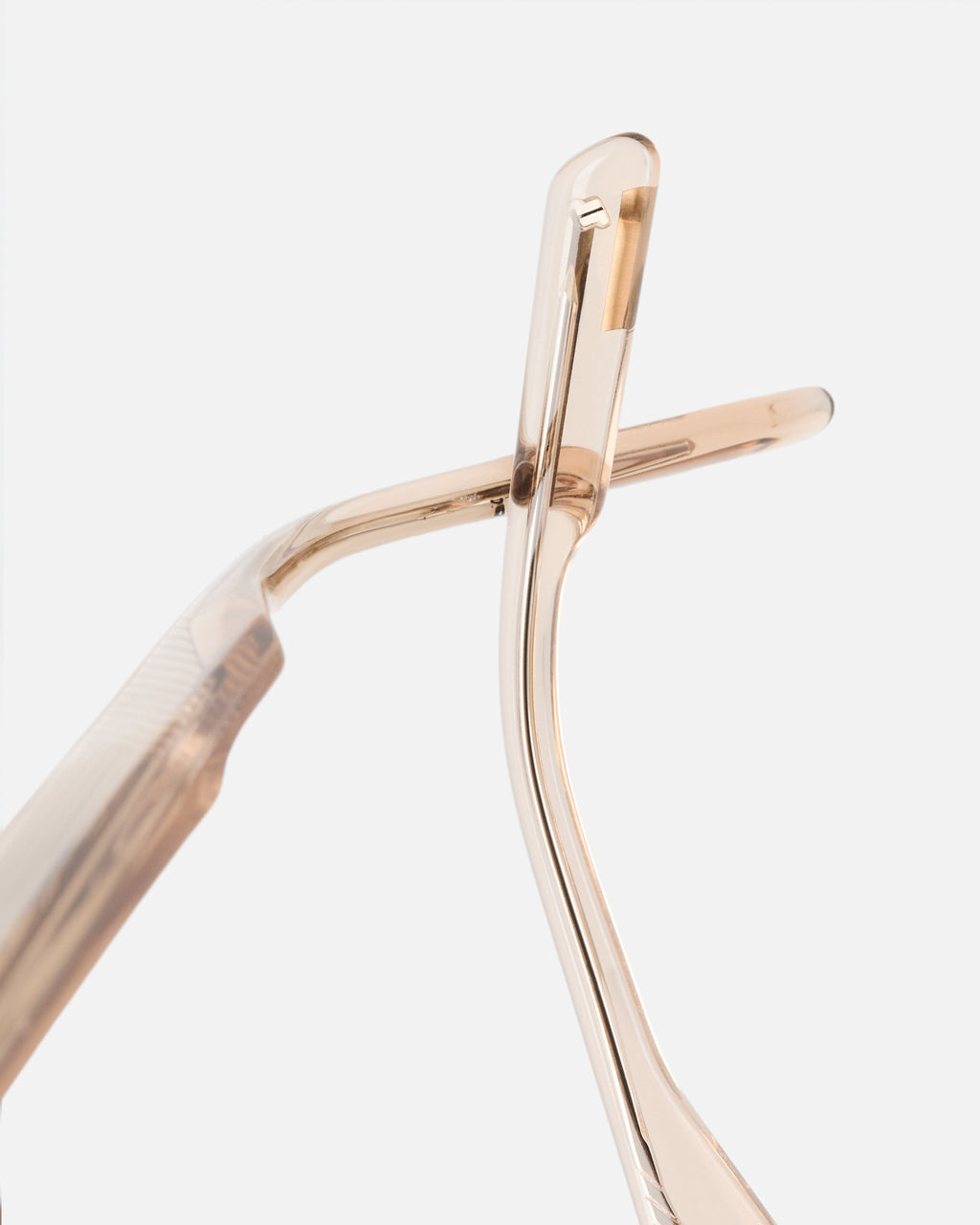 La Miky Hexagonal Lunettes de Soleil pour homme in Crème