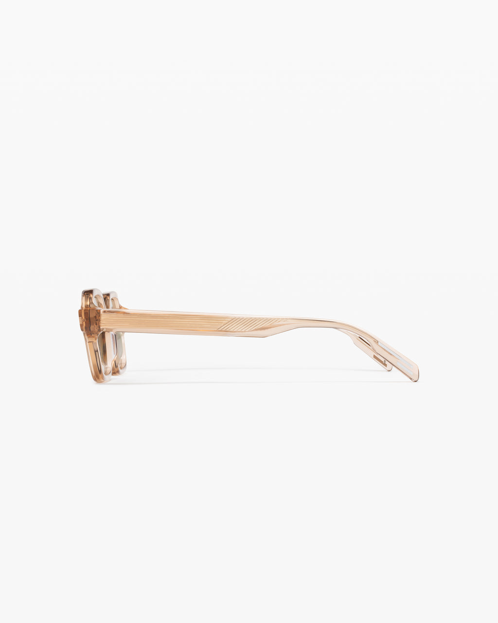 La Miky Hexagonal Lunettes de Soleil pour homme in Crème