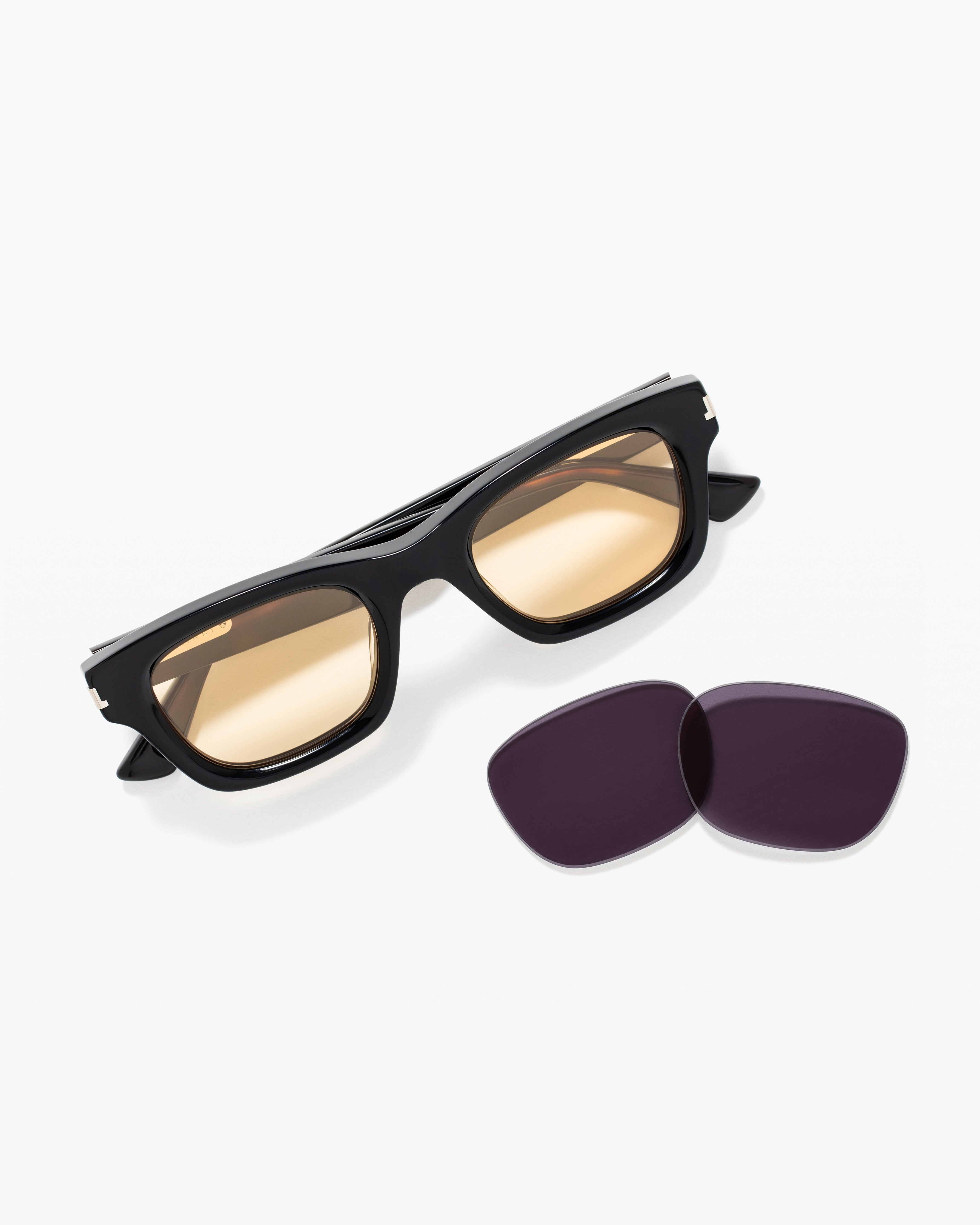 The Dani JF Colors Rectangular Men's Sunglasses in Black