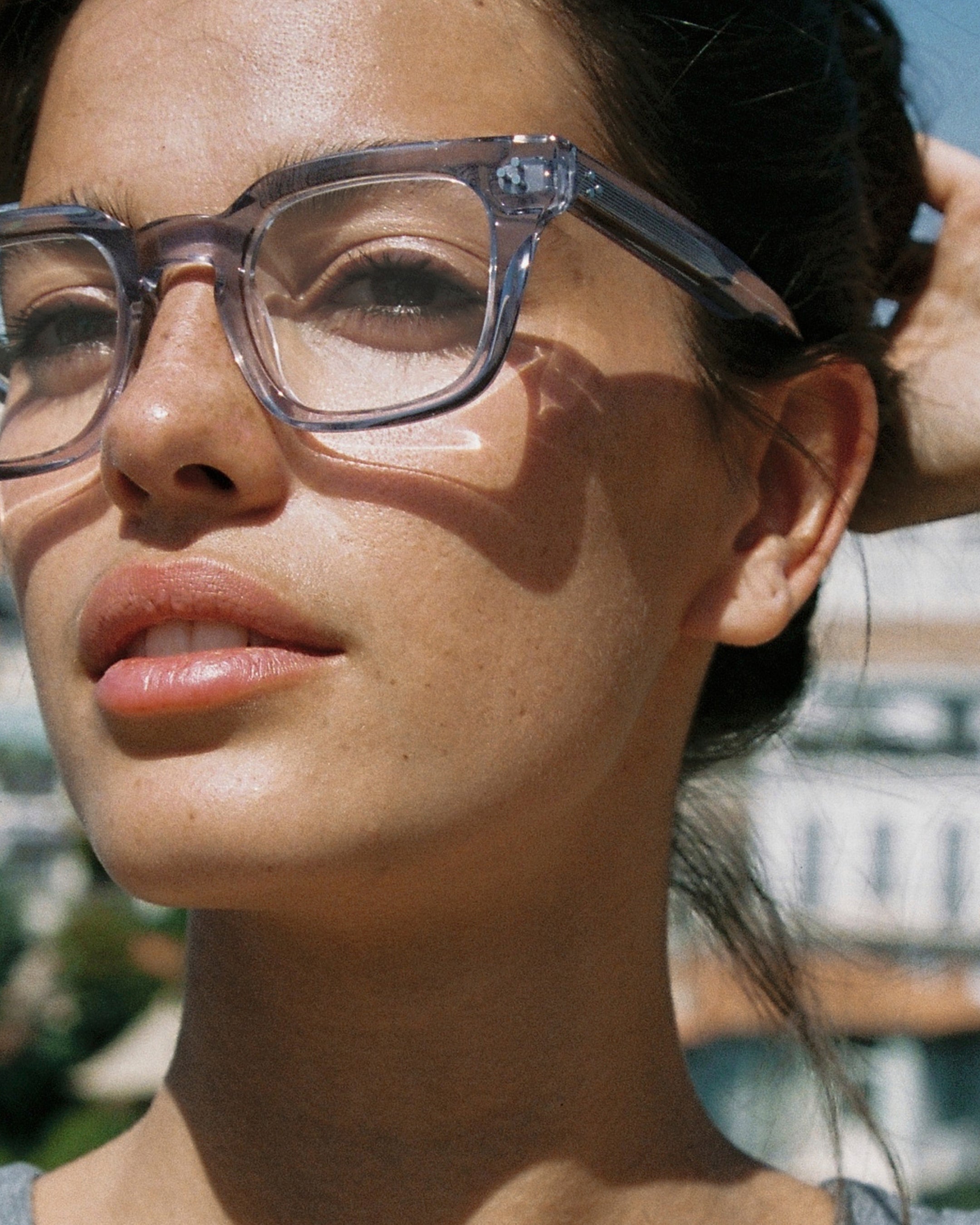 The Vick Square Women's Eyeglasses in Transparent