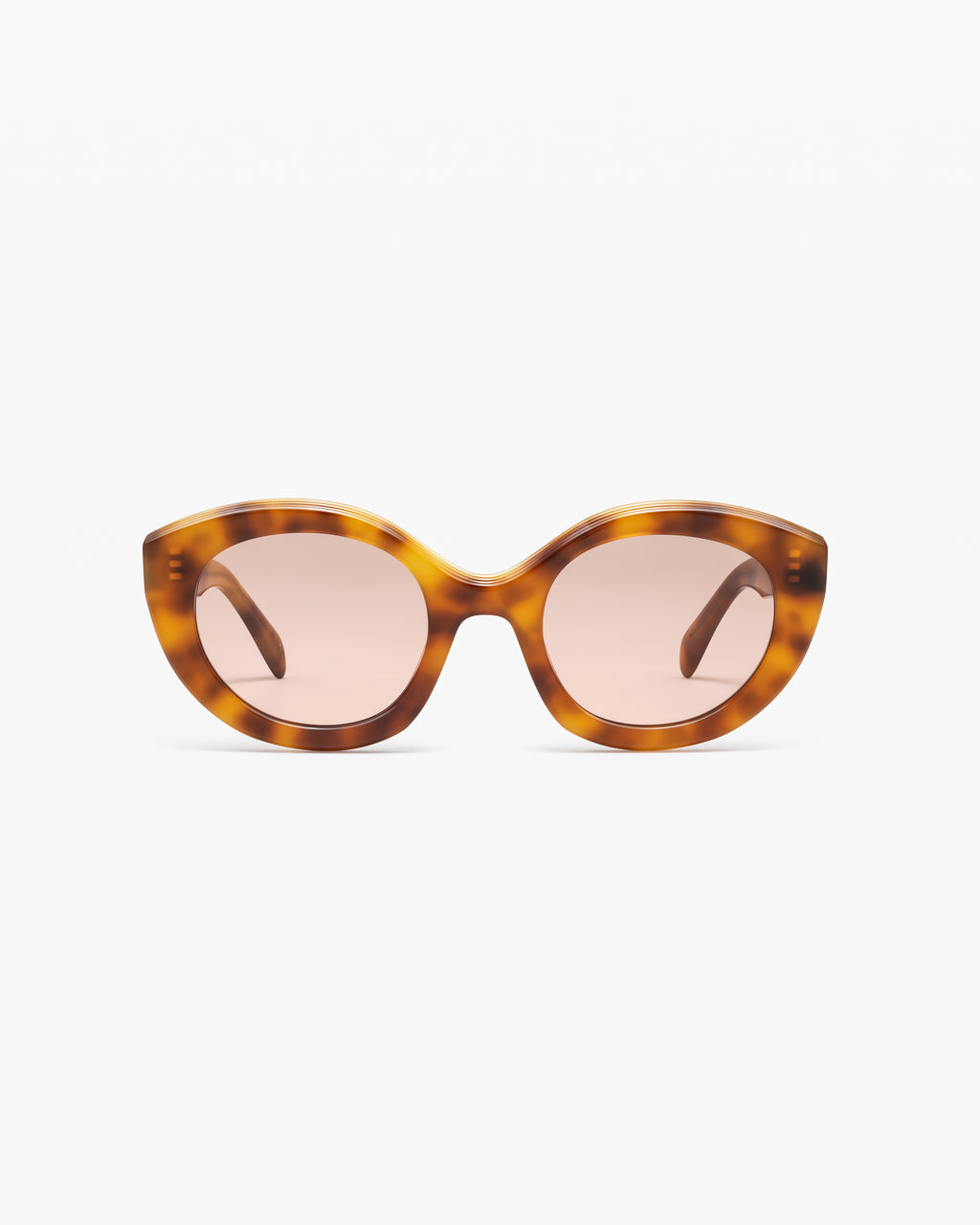 The Luvia Round Women's Sunglasses in Yellow Tortoise