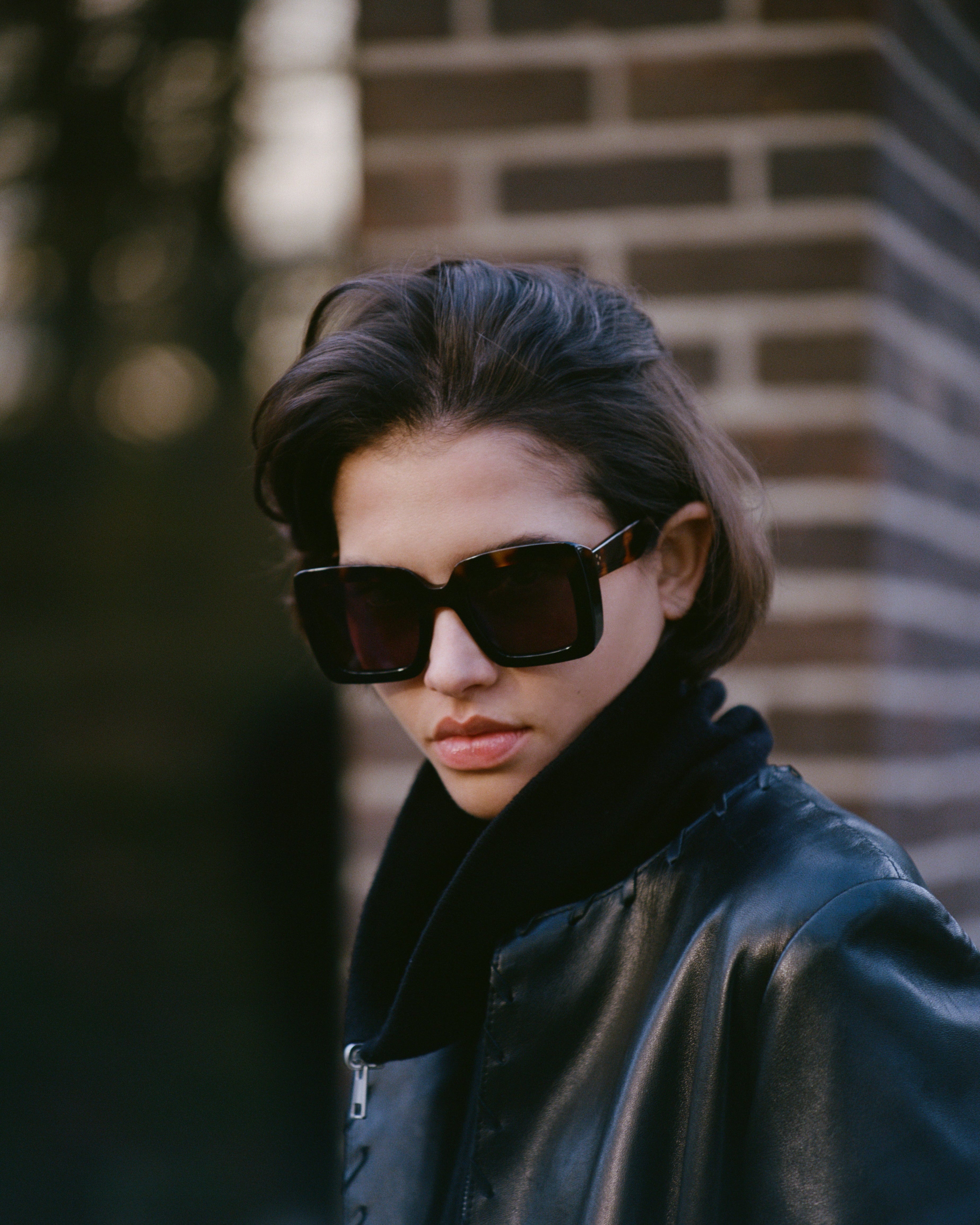 The Bruma Square Women's Sunglasses in Dark Tortoise