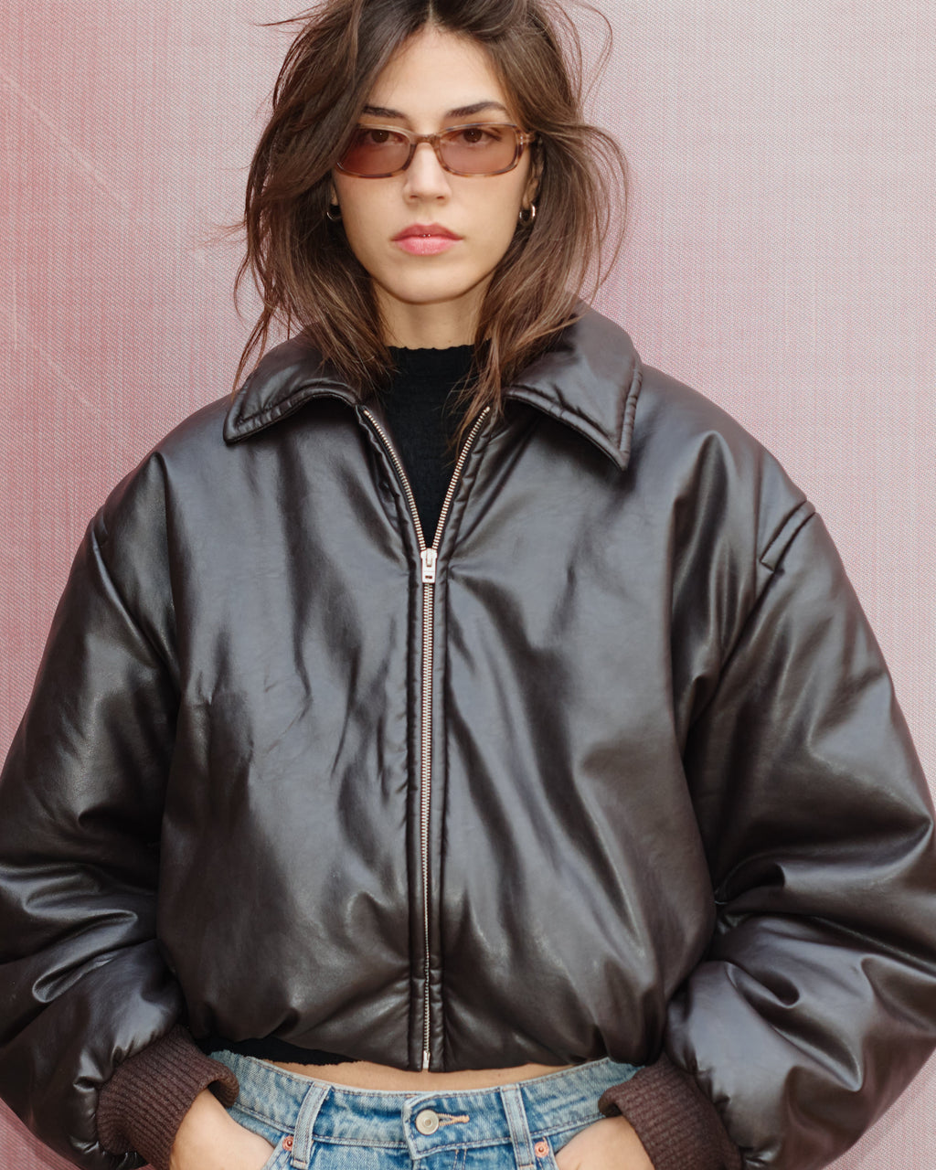 The Jani Rechteckig Damen-Sonnenbrillen in Braun