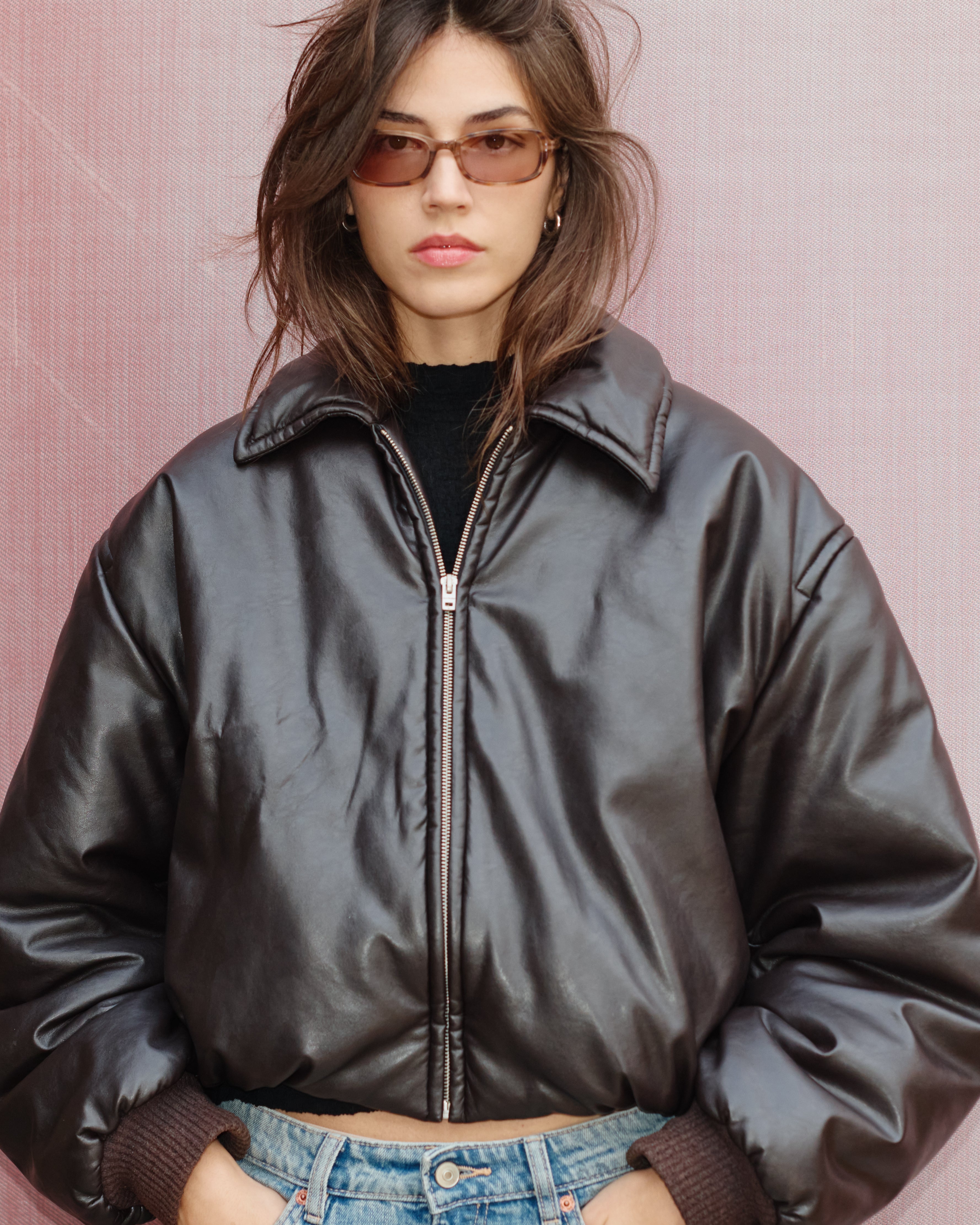 The Jani Rectangular Women's Sunglasses in Brown