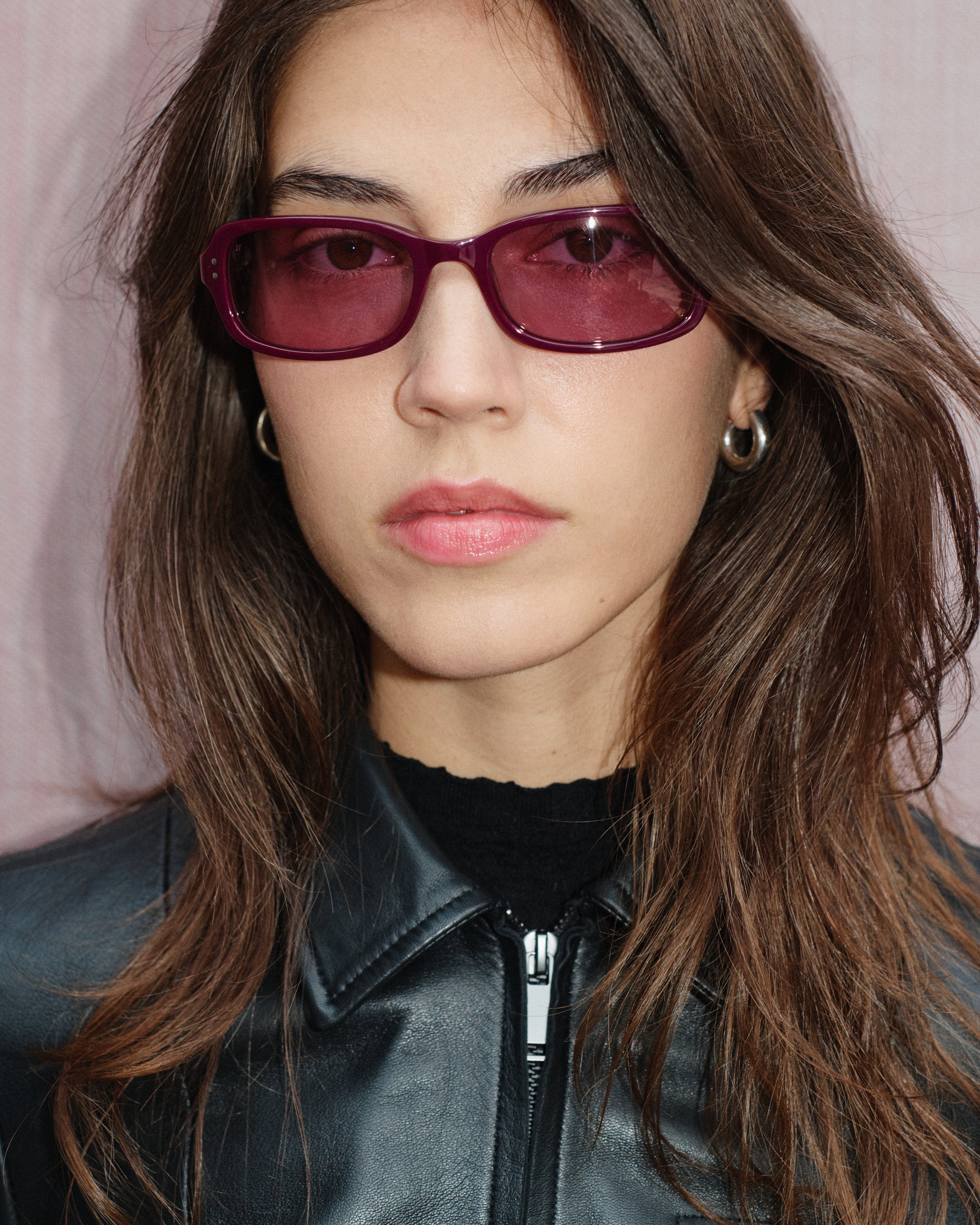 The Jani Rectangular Women's Sunglasses in Purple