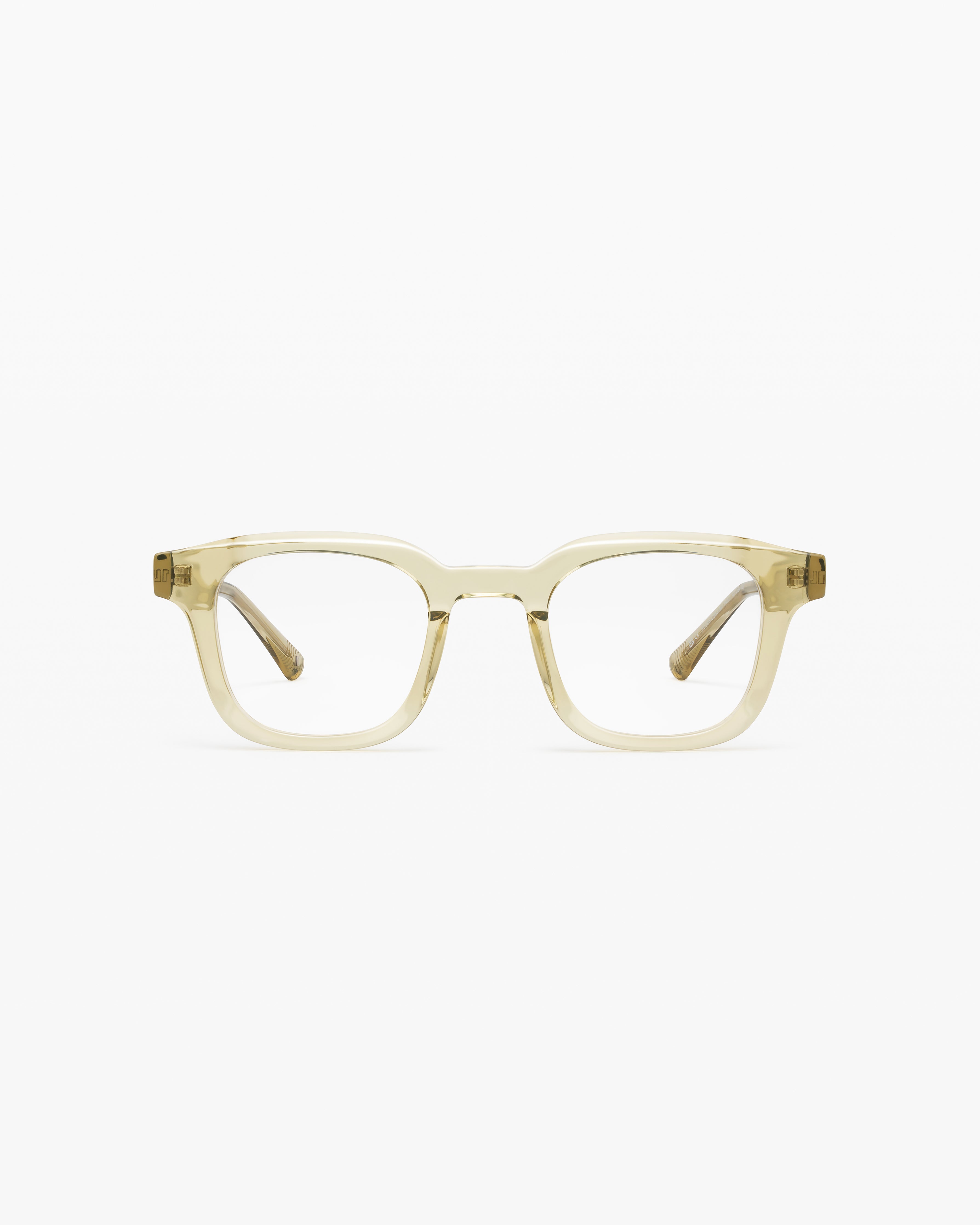 The Calvi Square Men's Eyeglasses in Crystal yellow