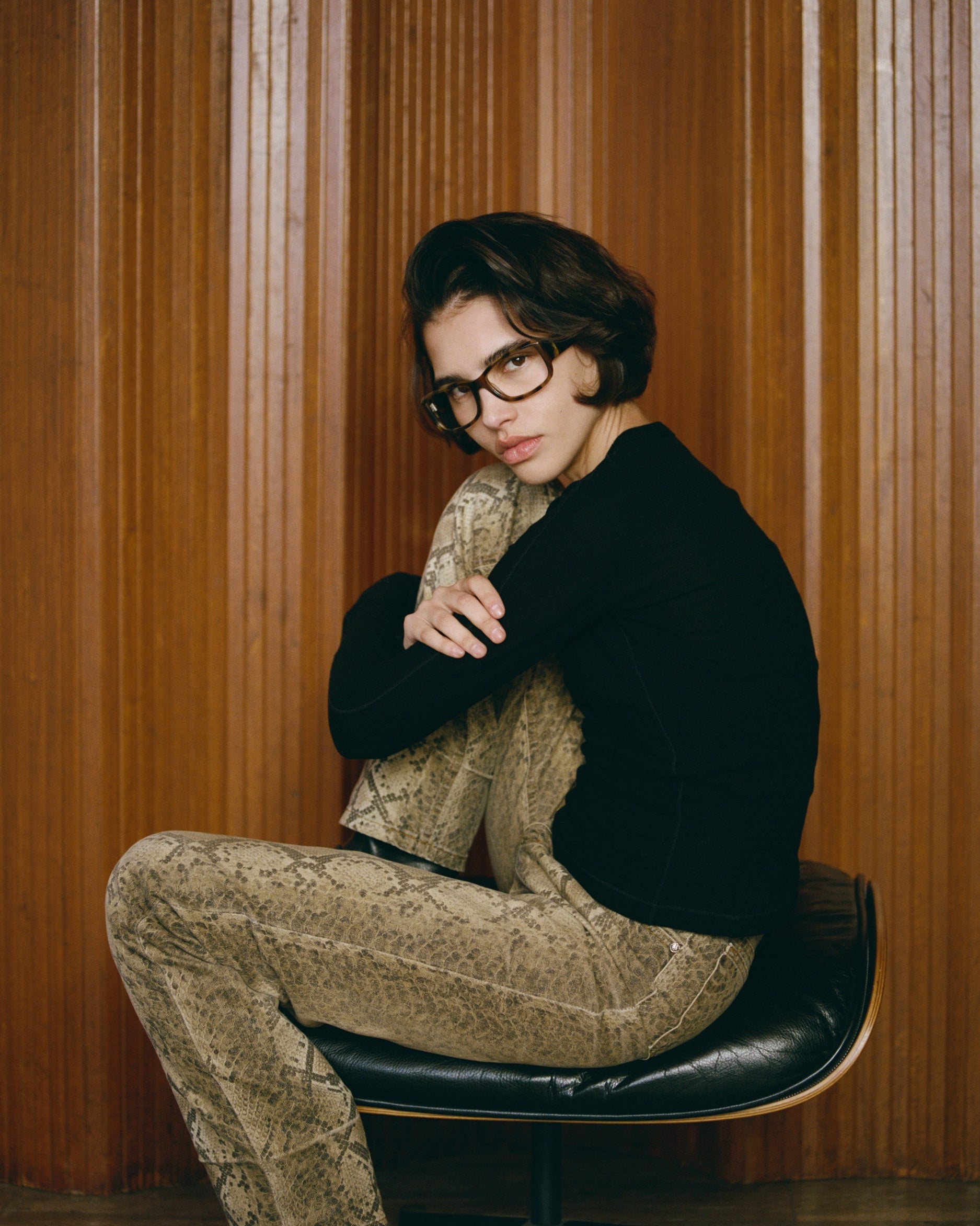 The Telli Rectangular Men's Eyeglasses in Light Tortoise