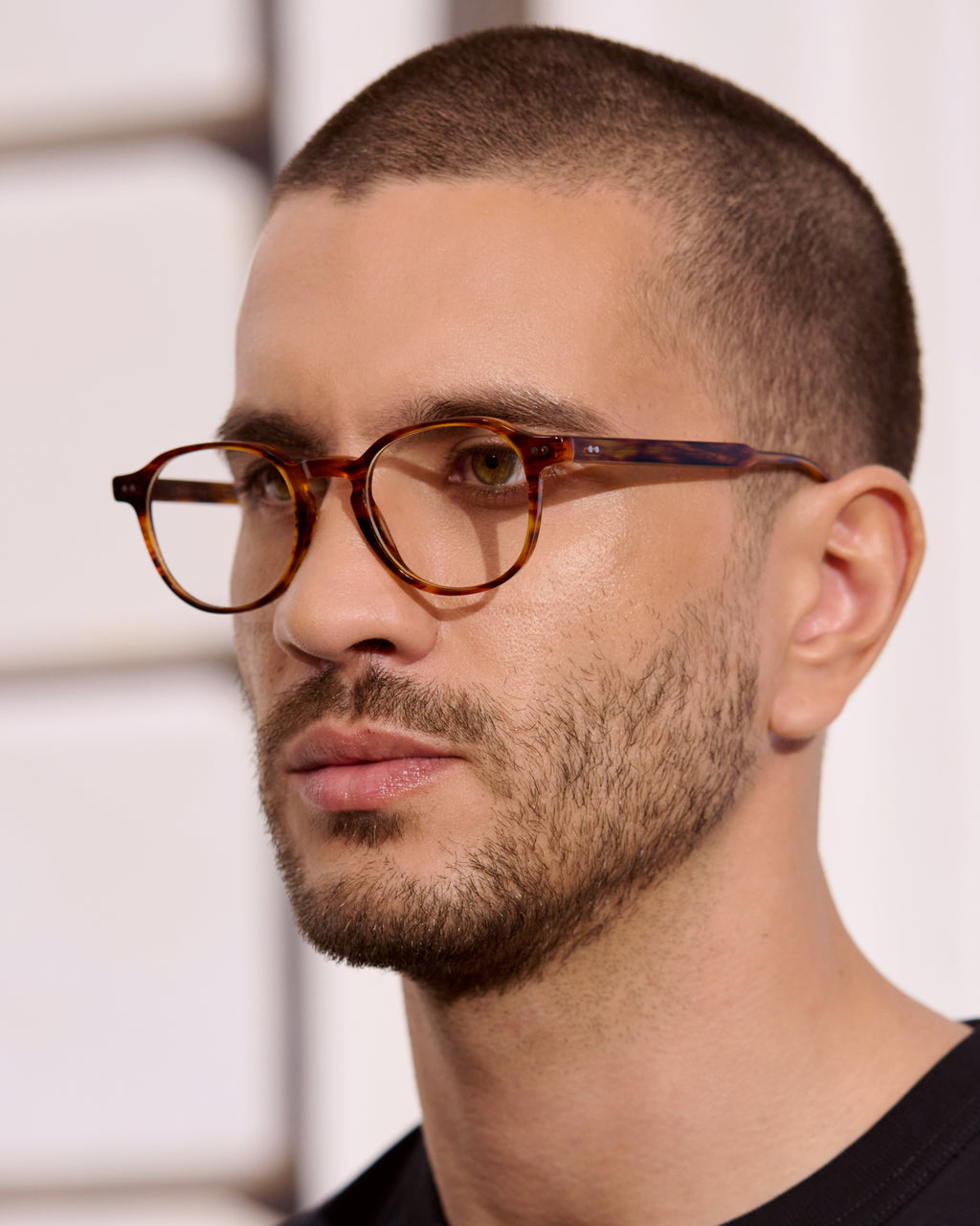 The Evans Rund Herrenbrillen in Tortoise