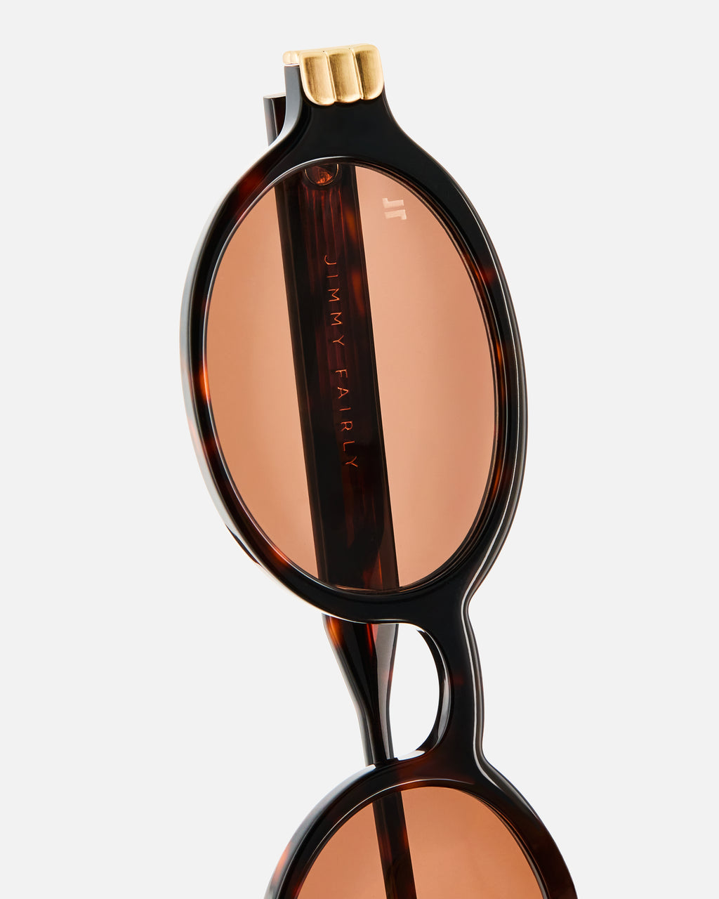 La Elvie Ovaladas Gafas de Sol para Mujer in Carey oscuro