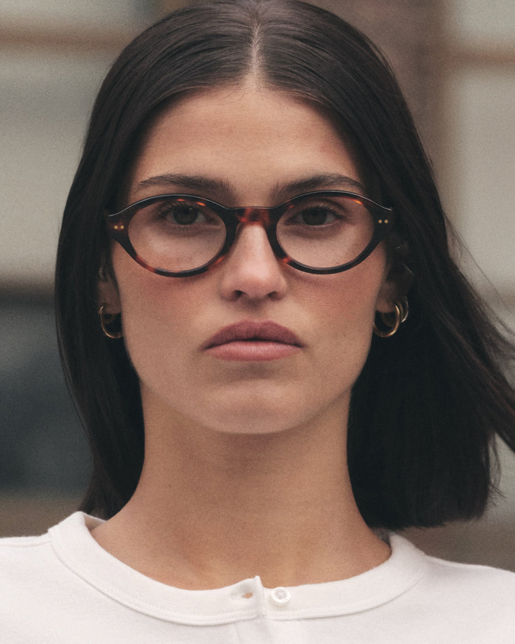 The Ellis Oval Damenbrillen in Dark Tortoise