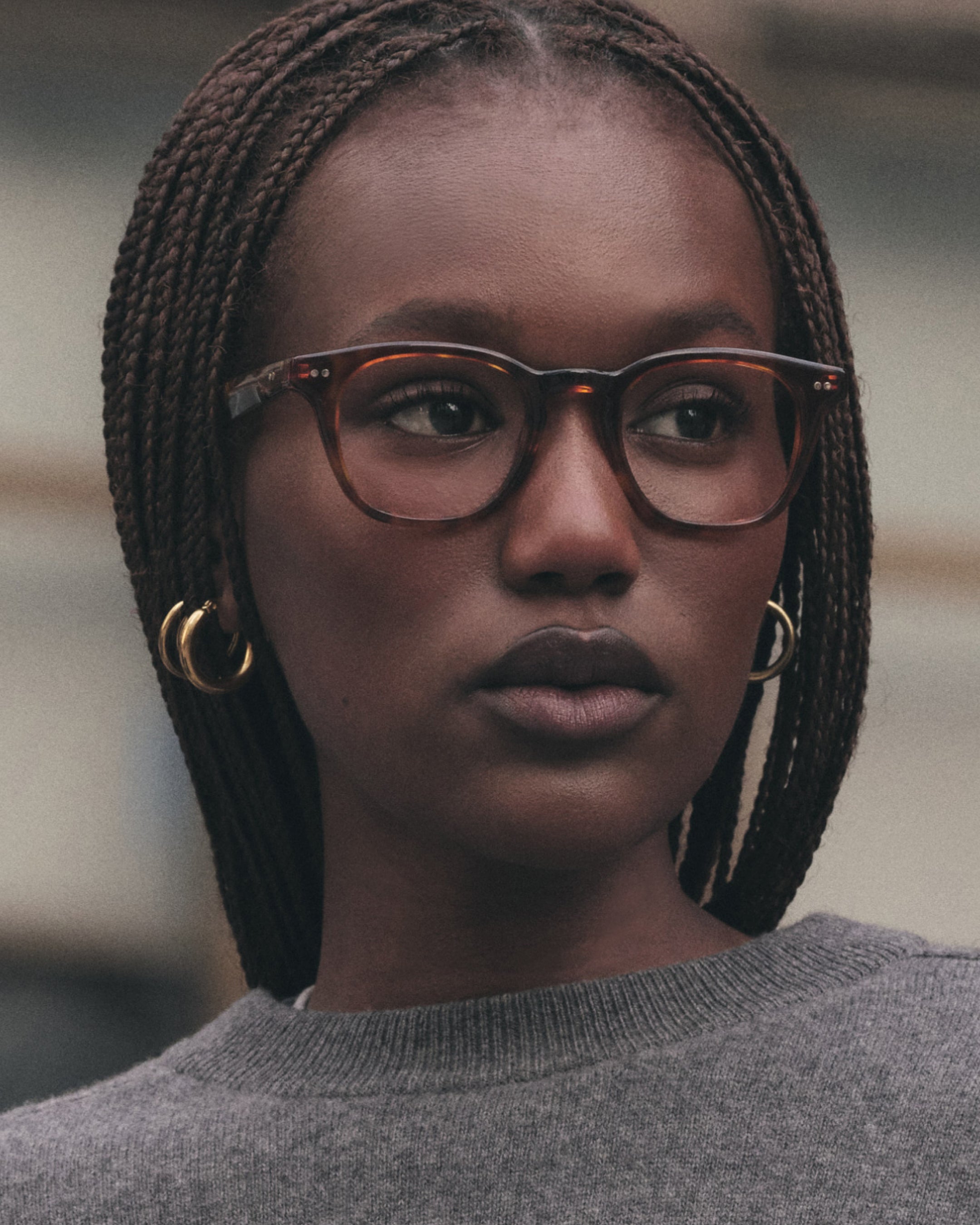 The Navy Square Women's Eyeglasses in Dark Tortoise