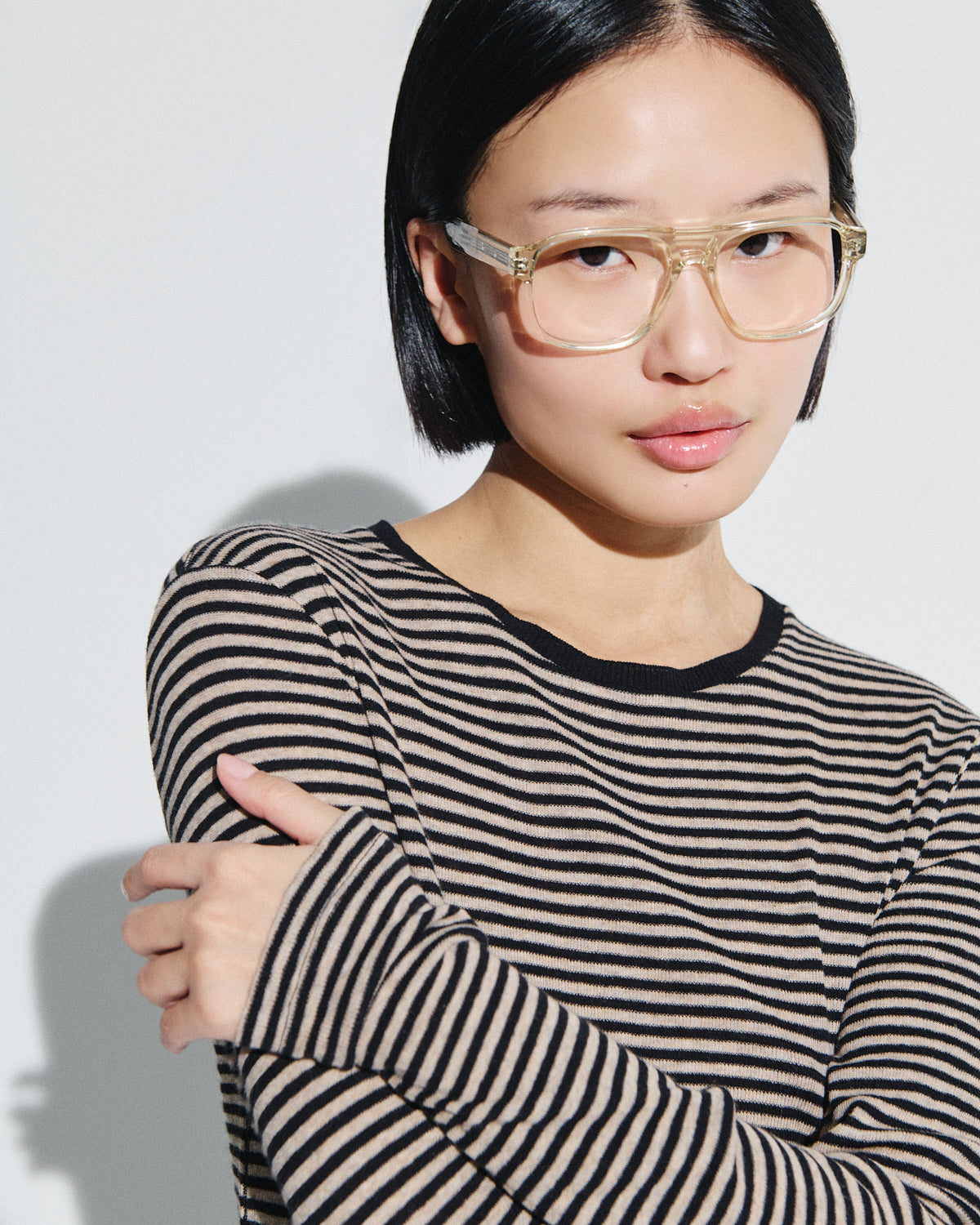 The Madison Aviator Women's Eyeglasses in Crystal yellow