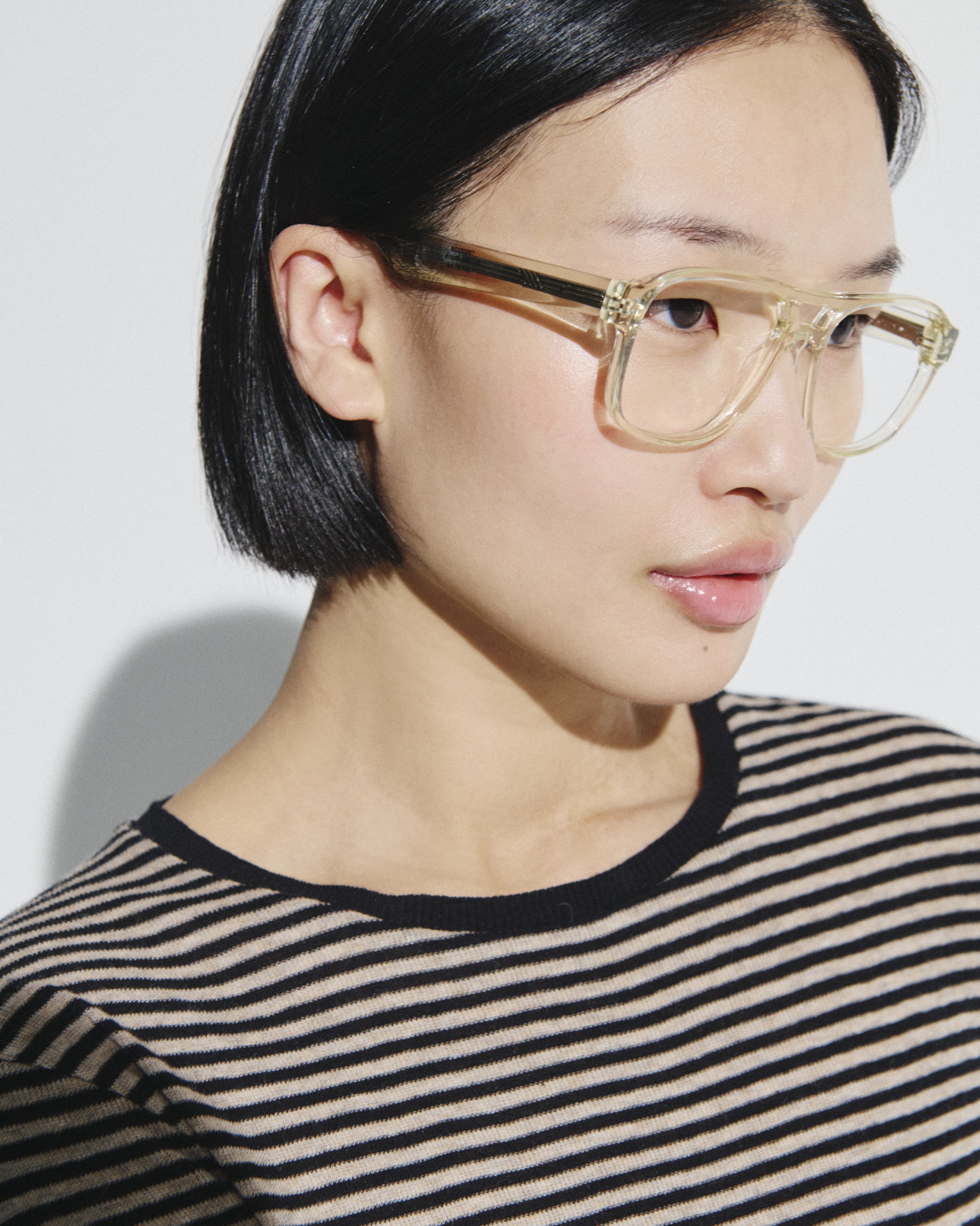 The Madison Aviator Women's Eyeglasses in Crystal yellow