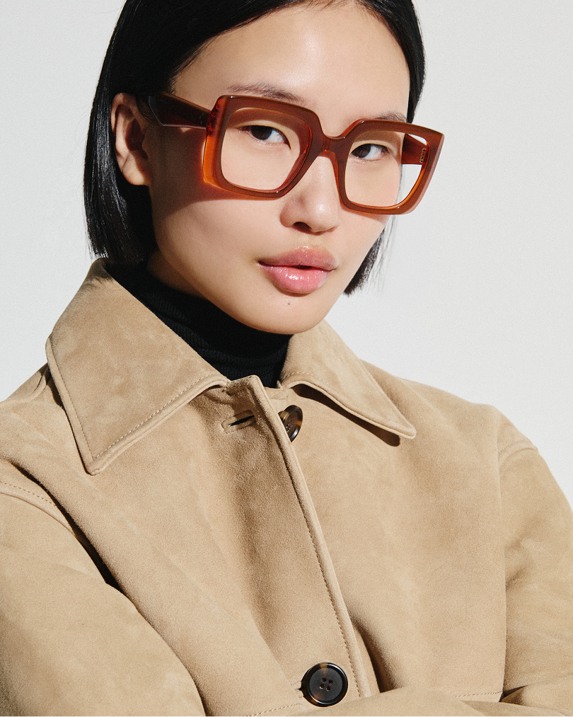 The Bococa Square Women's Eyeglasses in Orange