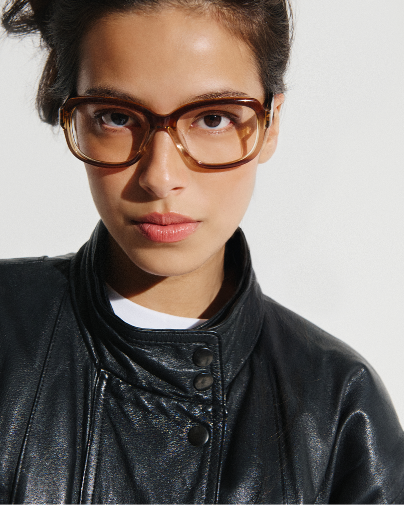 The Bayberry Rectangular Women's Eyeglasses in Brown