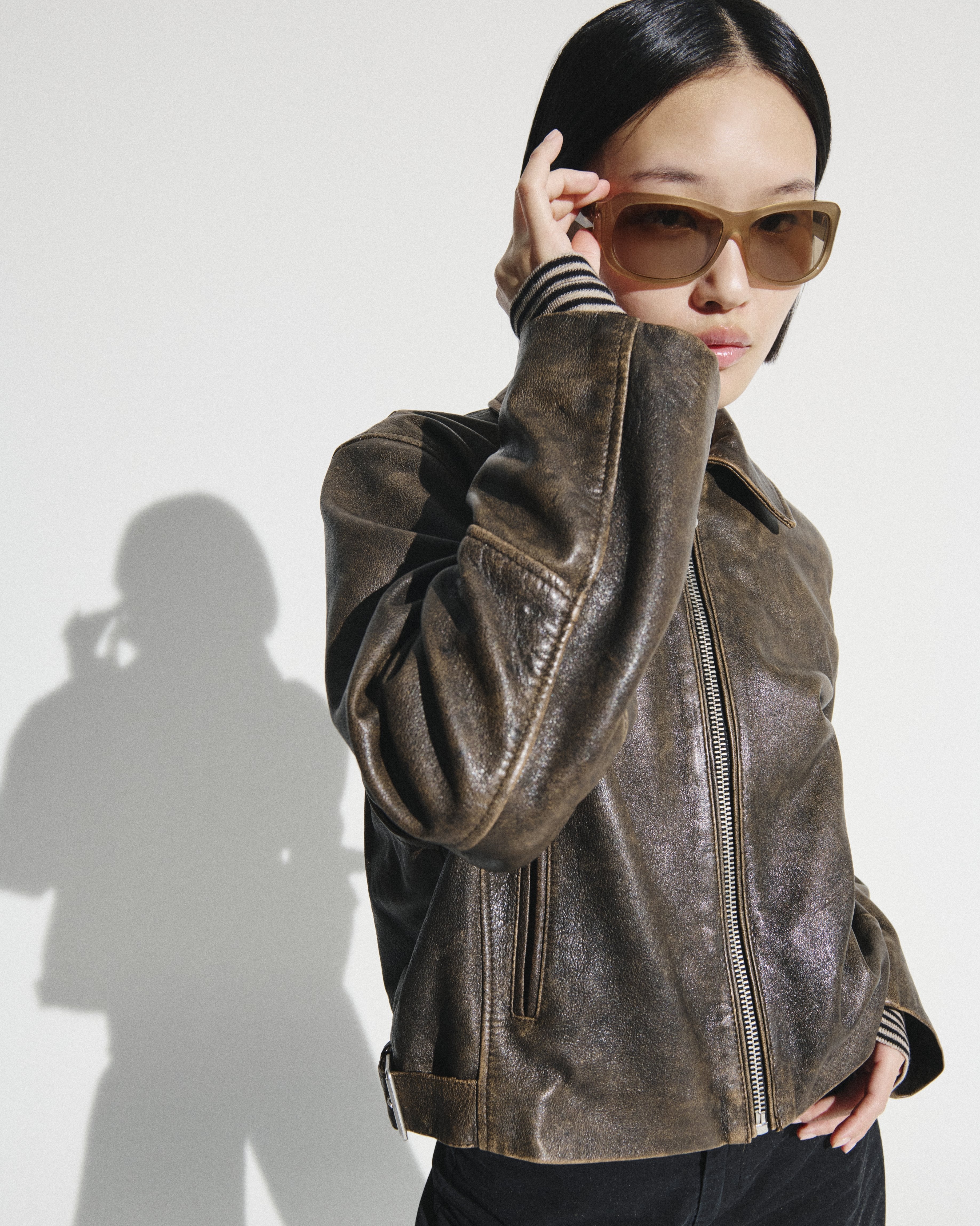 The Soho Rectangular Women's Sunglasses in Brown