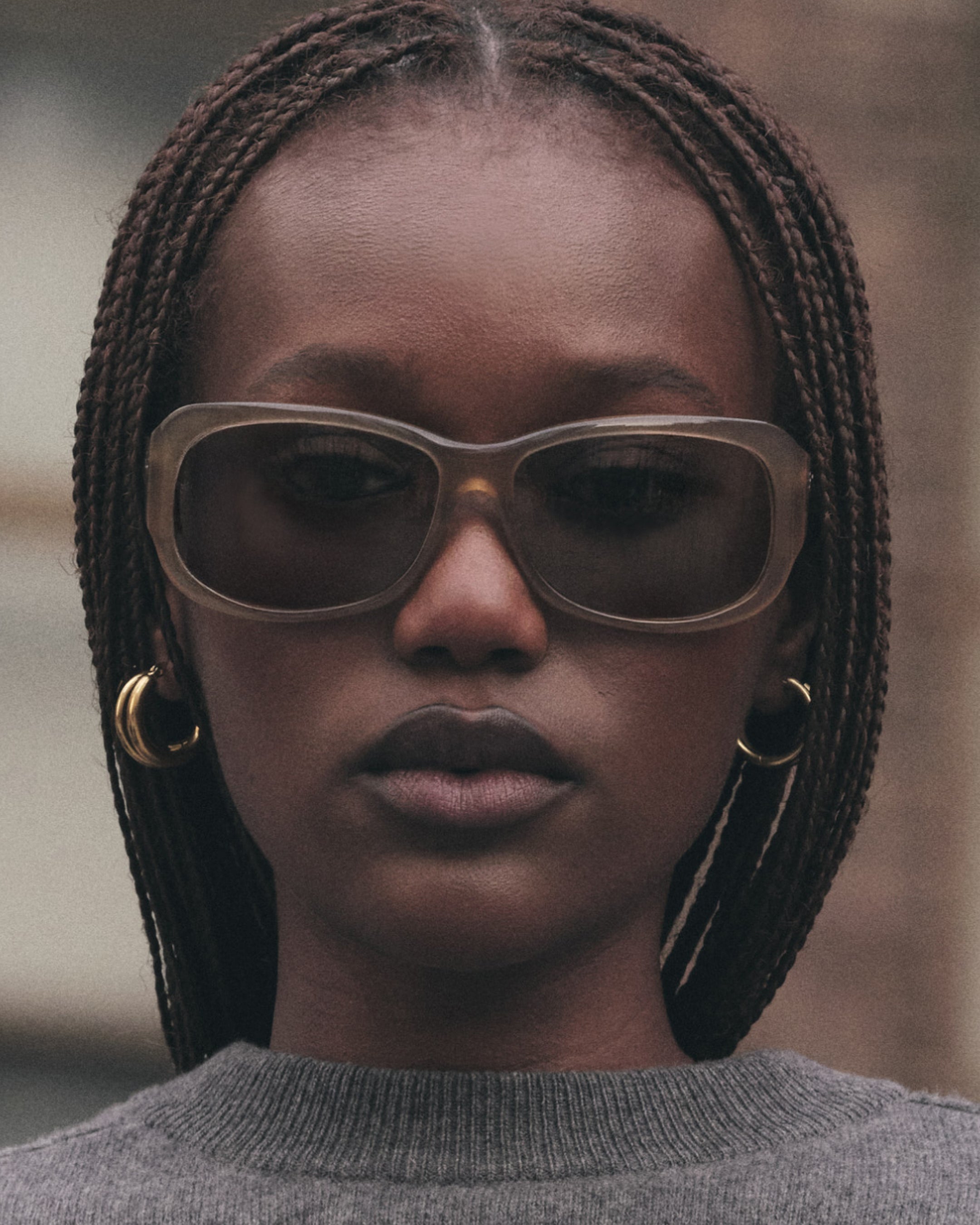 The Soho Rectangular Women's Sunglasses in Brown