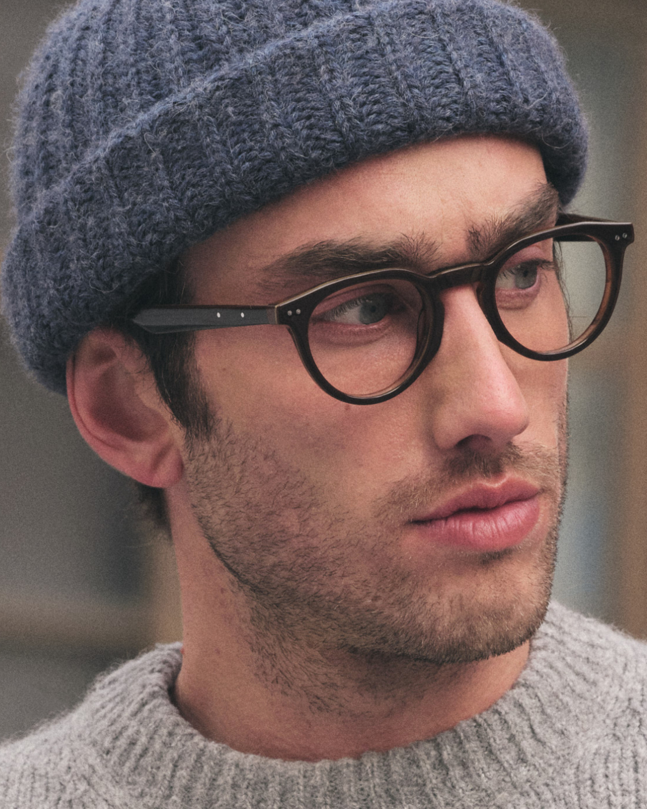 The Bleecker Round Men's Eyeglasses in Brown