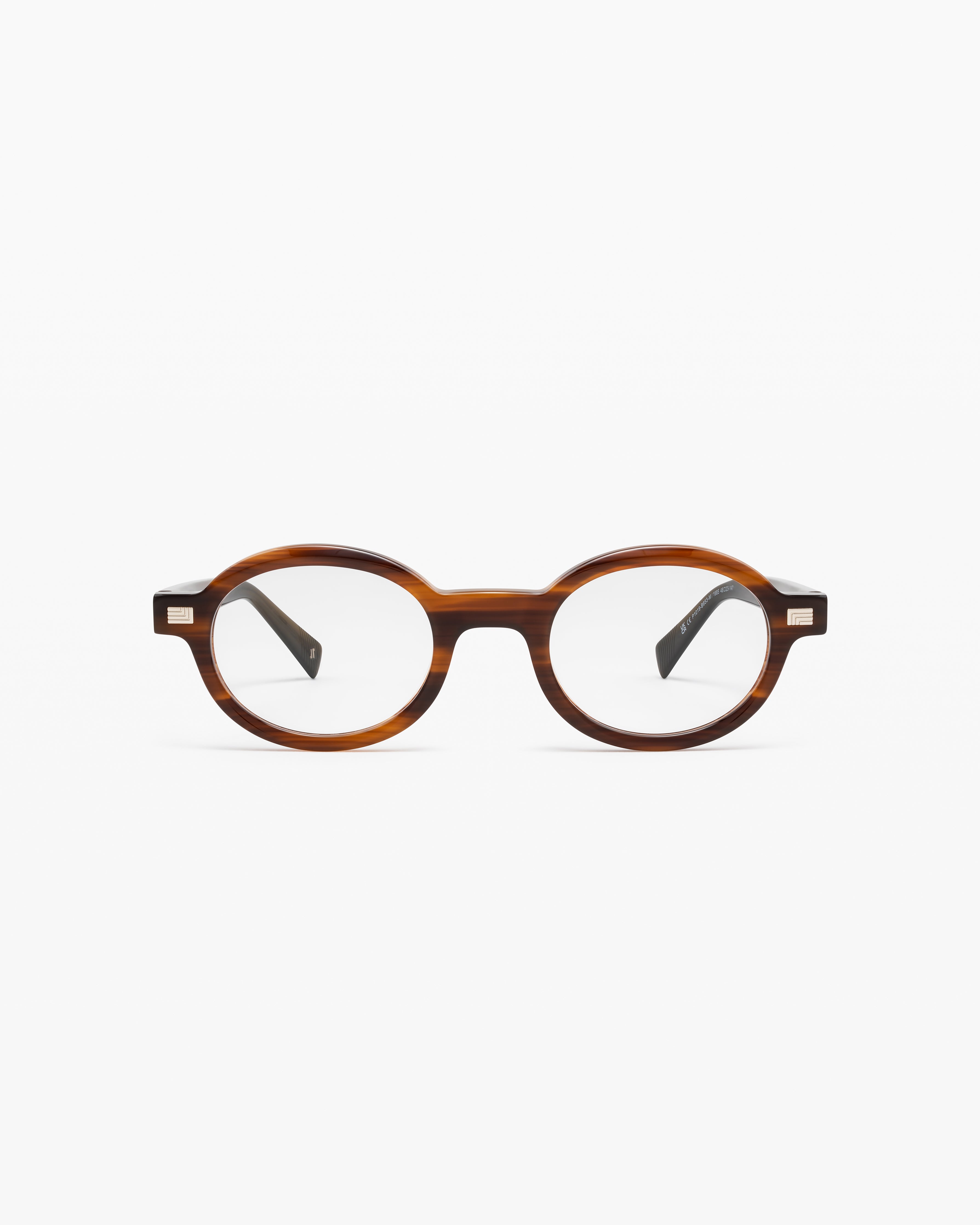 The Alvie Oval Men's Eyeglasses in Brown