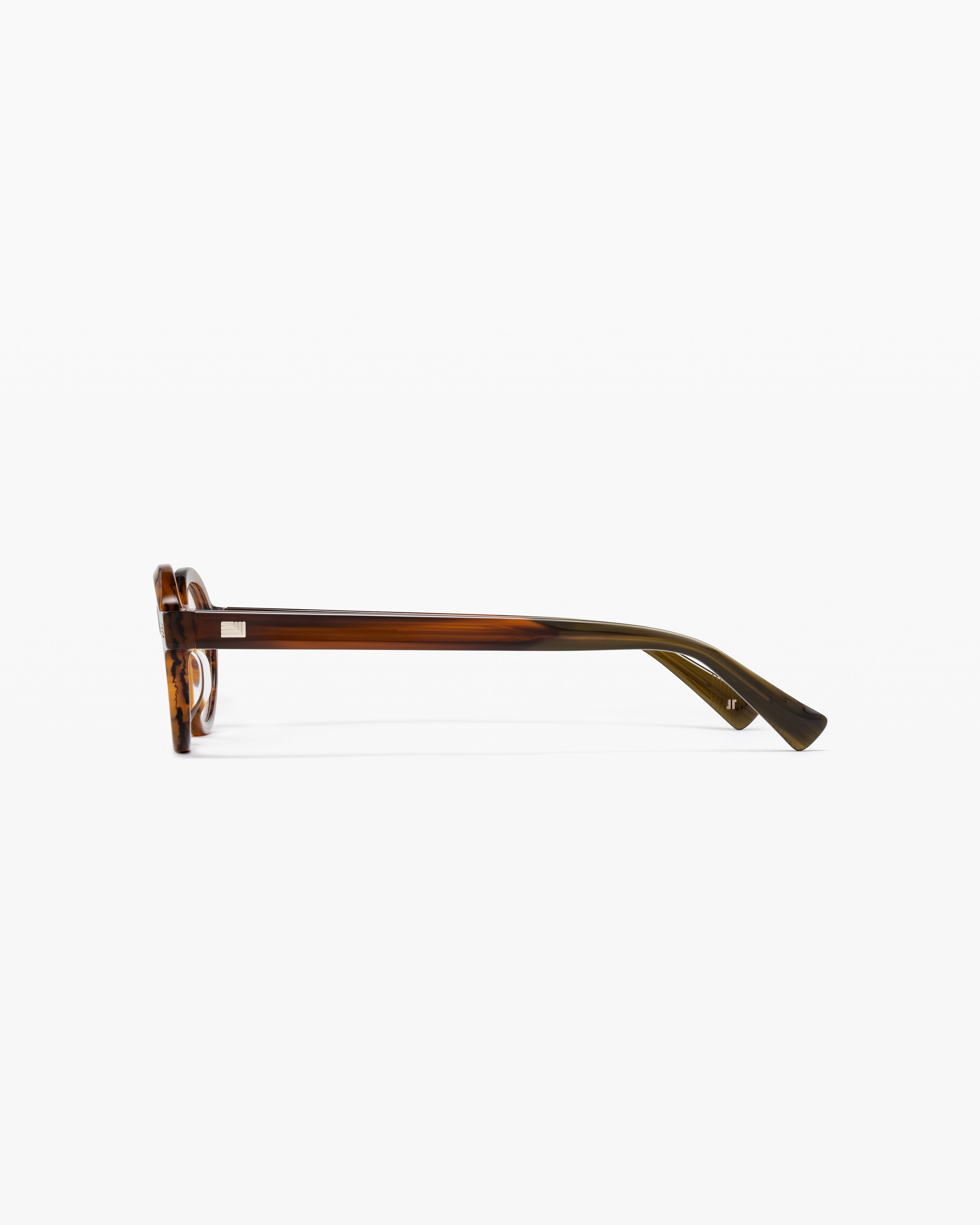 The Alvie Oval Men's Eyeglasses in Brown