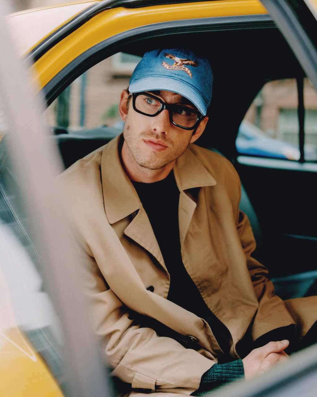 The Manhattan Rechteckig Herrenbrillen in Schwarz