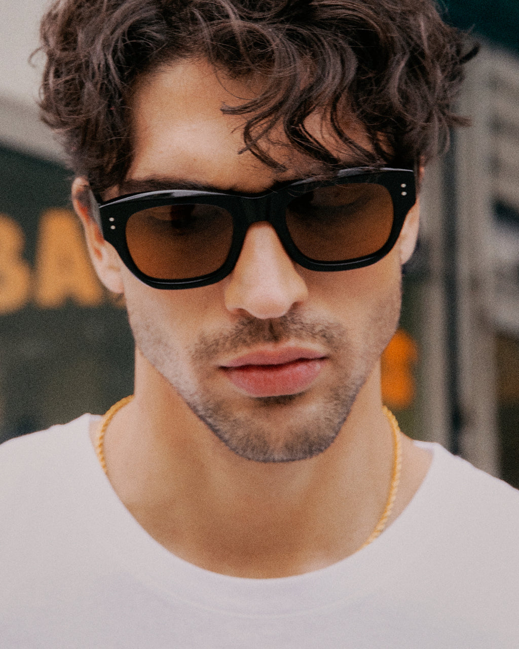 The Cola Rectangular Women's Sunglasses in Black