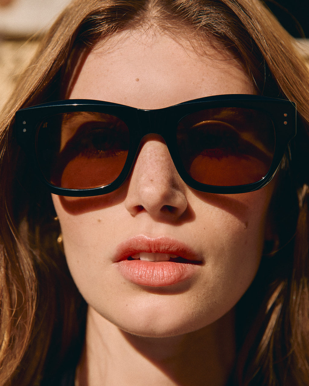 The Cola Rectangular Women's Sunglasses in Black