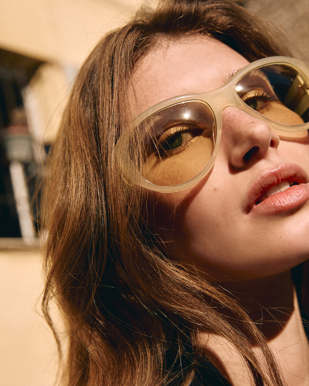 The Maple Medium Women's Sunglasses in Yellow | Jimmy Fairly US