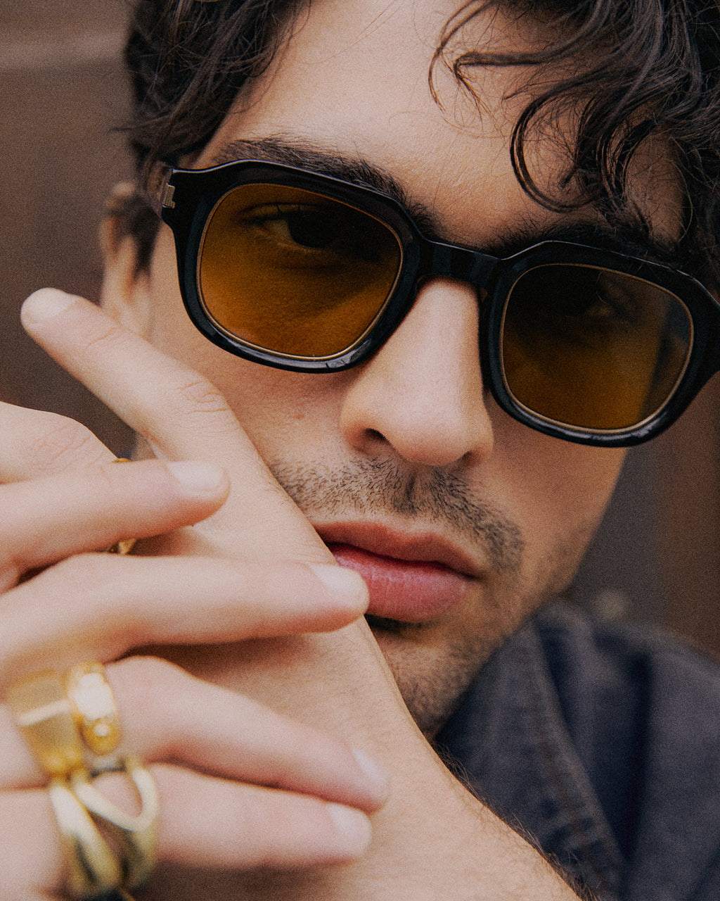 The Nutmeg Square Men's Sunglasses in Black