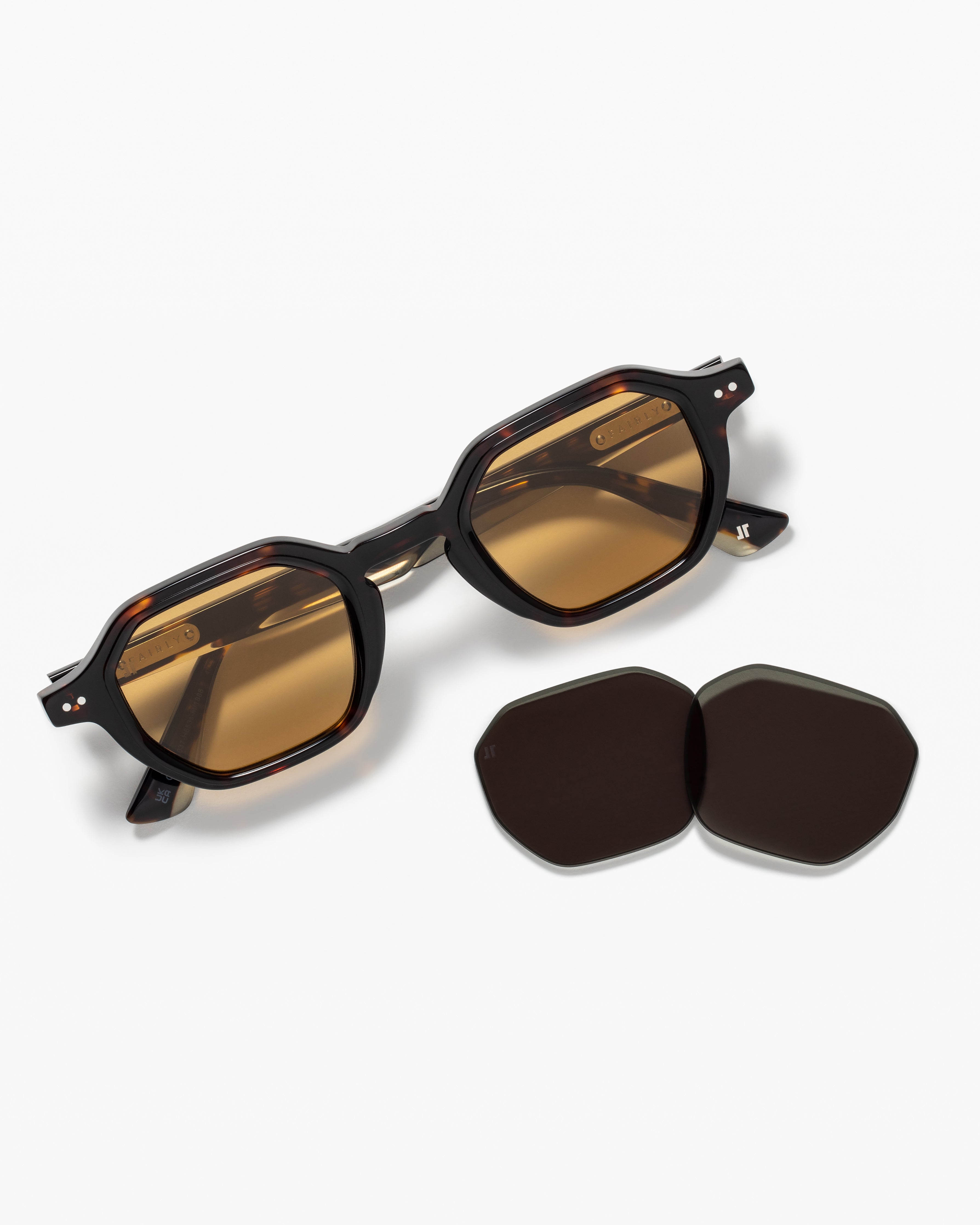 The Pepper Hexagonal Men's Sunglasses in Dark Tortoise