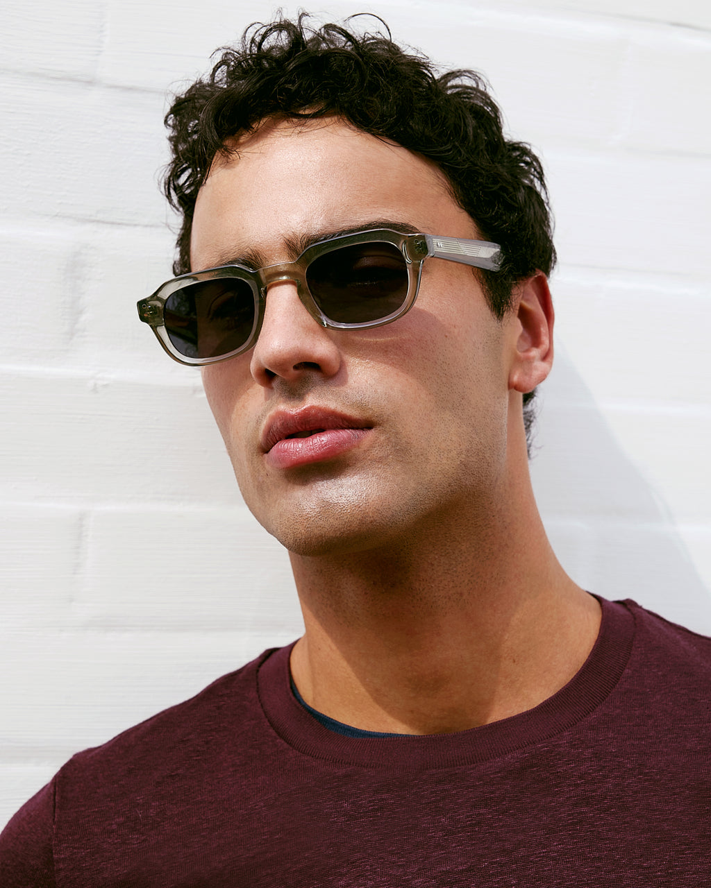 La Tonka Rectangular Gafas de Sol para Hombre in Verde