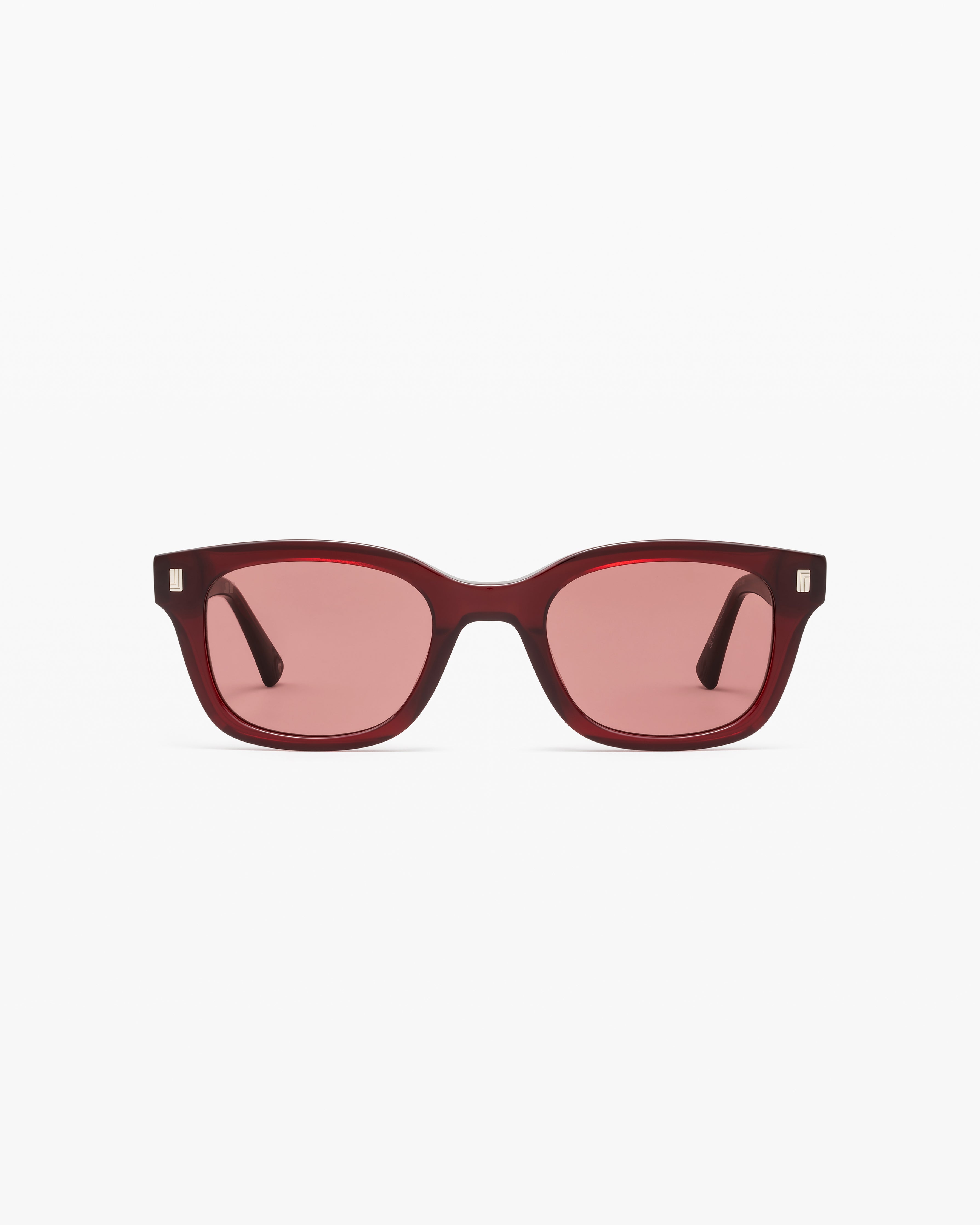 The Dill Rectangular Men's Sunglasses in Burgundy