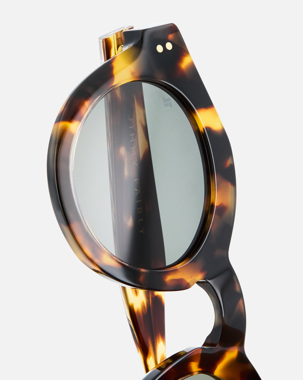 La Amelia Rond Lunettes de Soleil pour femme in Ecaille jaune