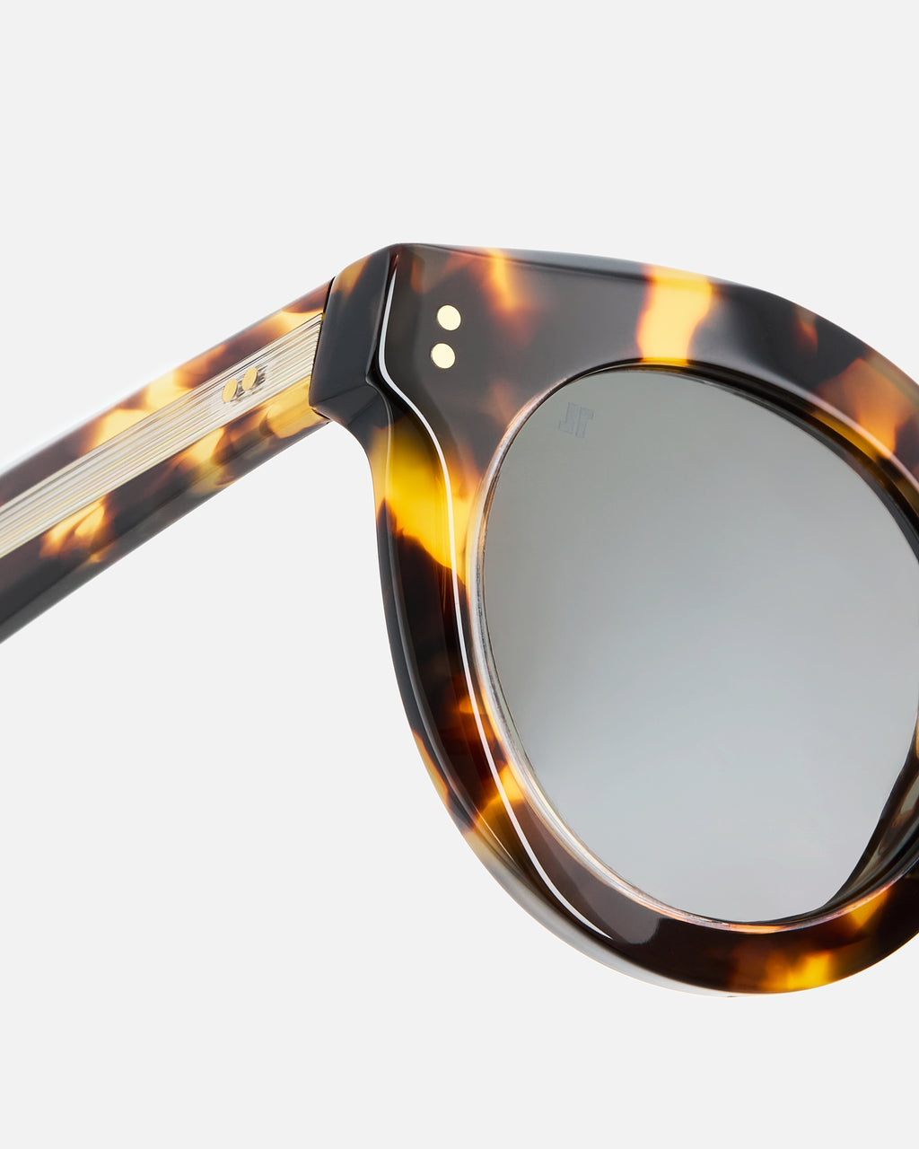 La Amelia Rond Lunettes de Soleil pour femme in Ecaille jaune