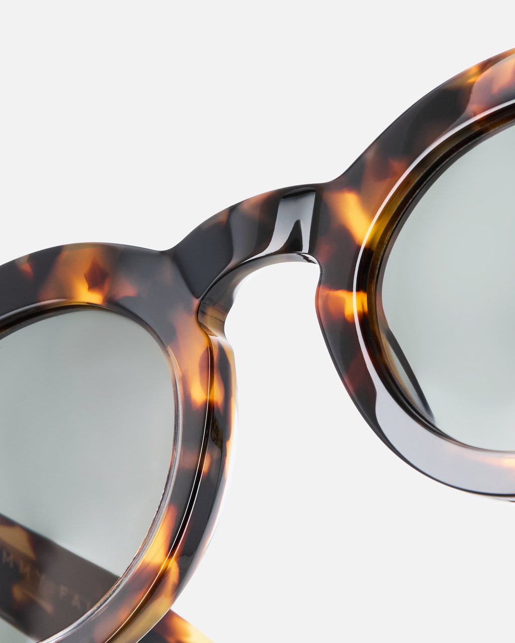 La Amelia Rond Lunettes de Soleil pour femme in Ecaille jaune