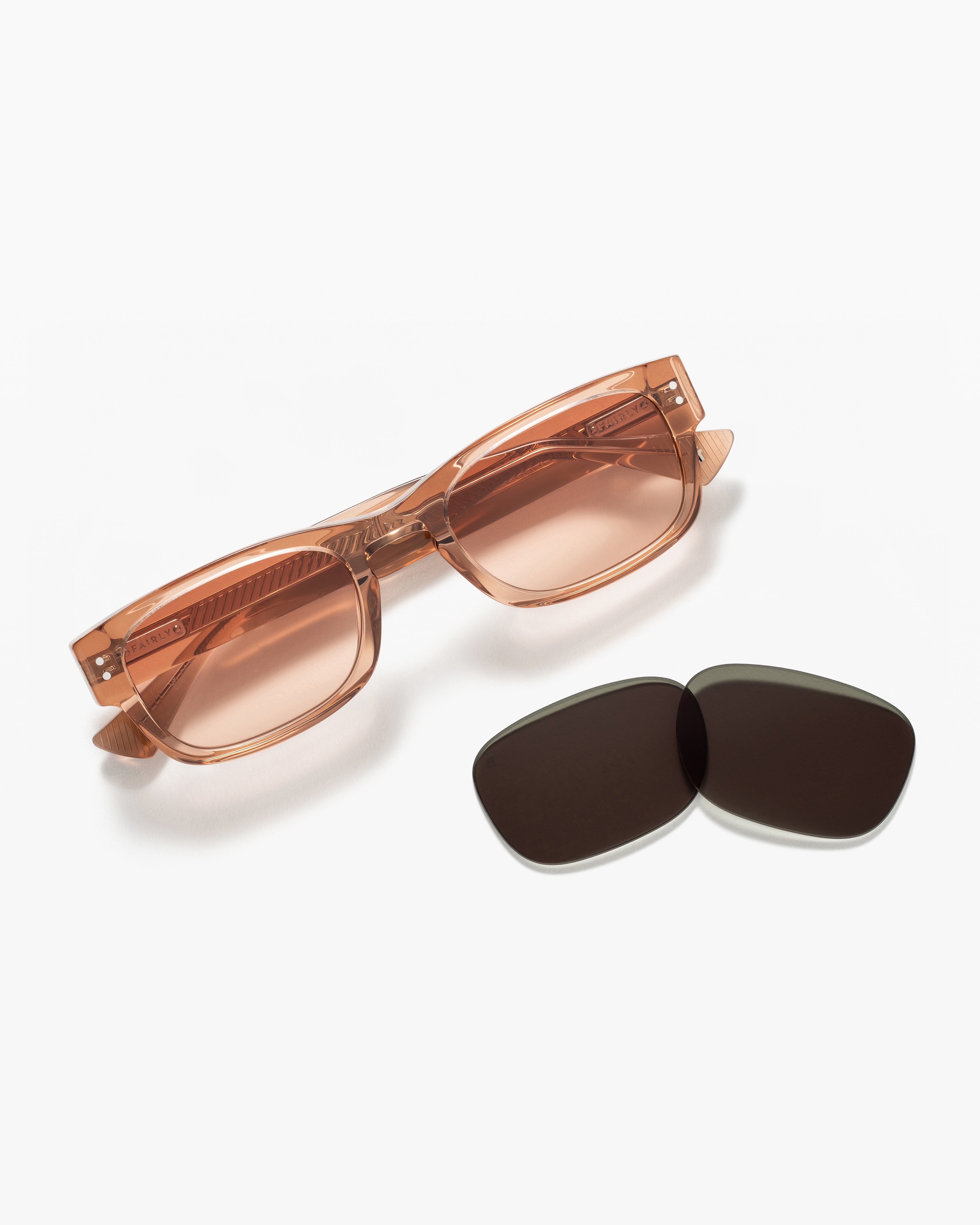 The Lime Rectangular Men's Sunglasses in Brown